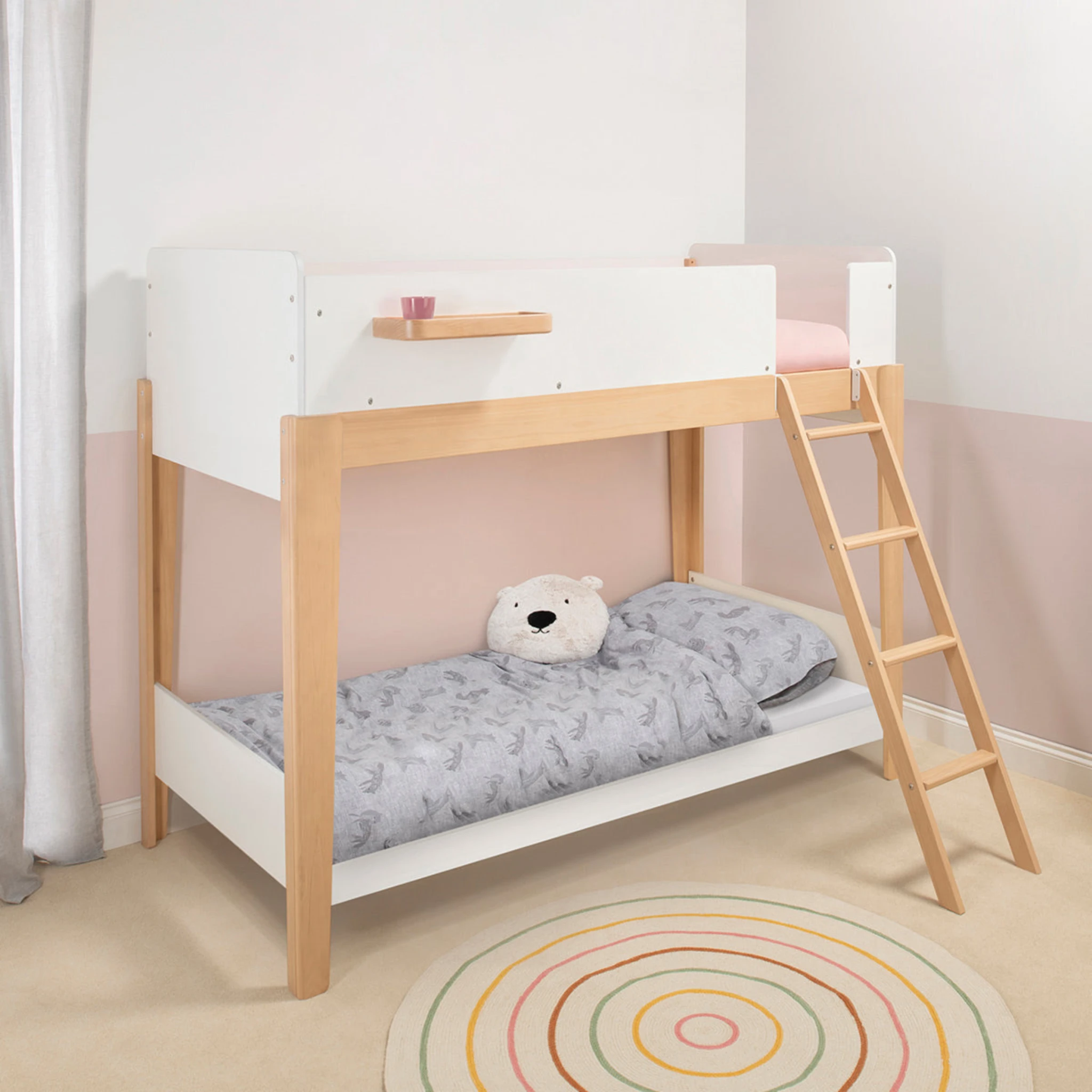 Boori Natty Kids NZ Single Bunk Bed + Ladder, Barley