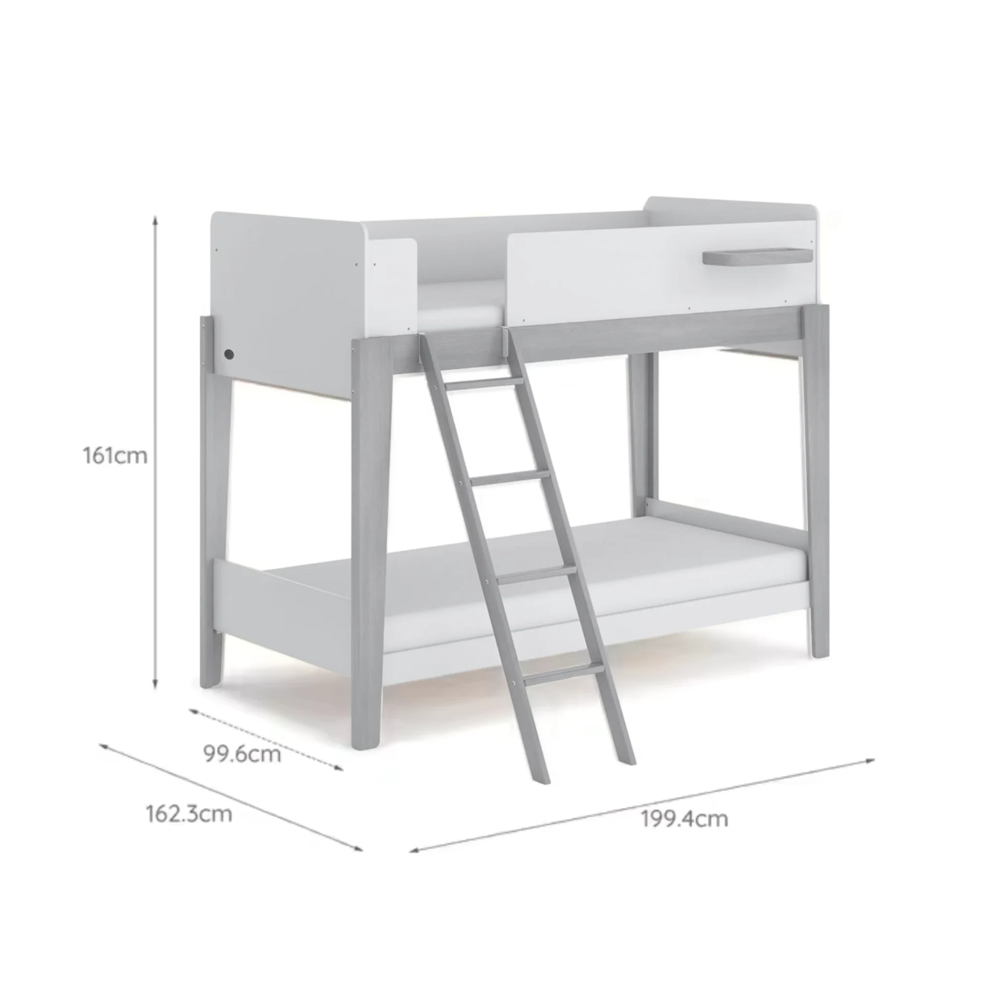 Boori Natty Kids NZ Single Bunk Bed + Ladder, Oak