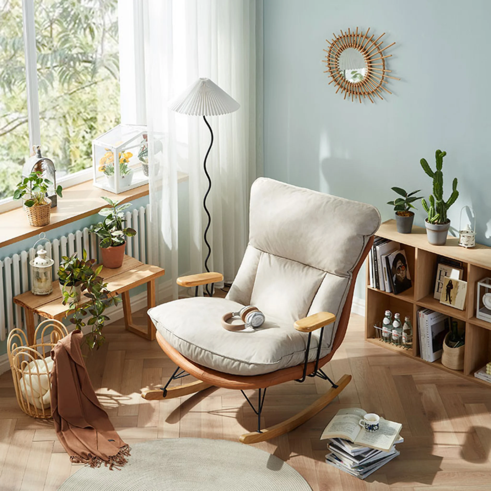 Linspire Lull Solid Wood Rocking Chair