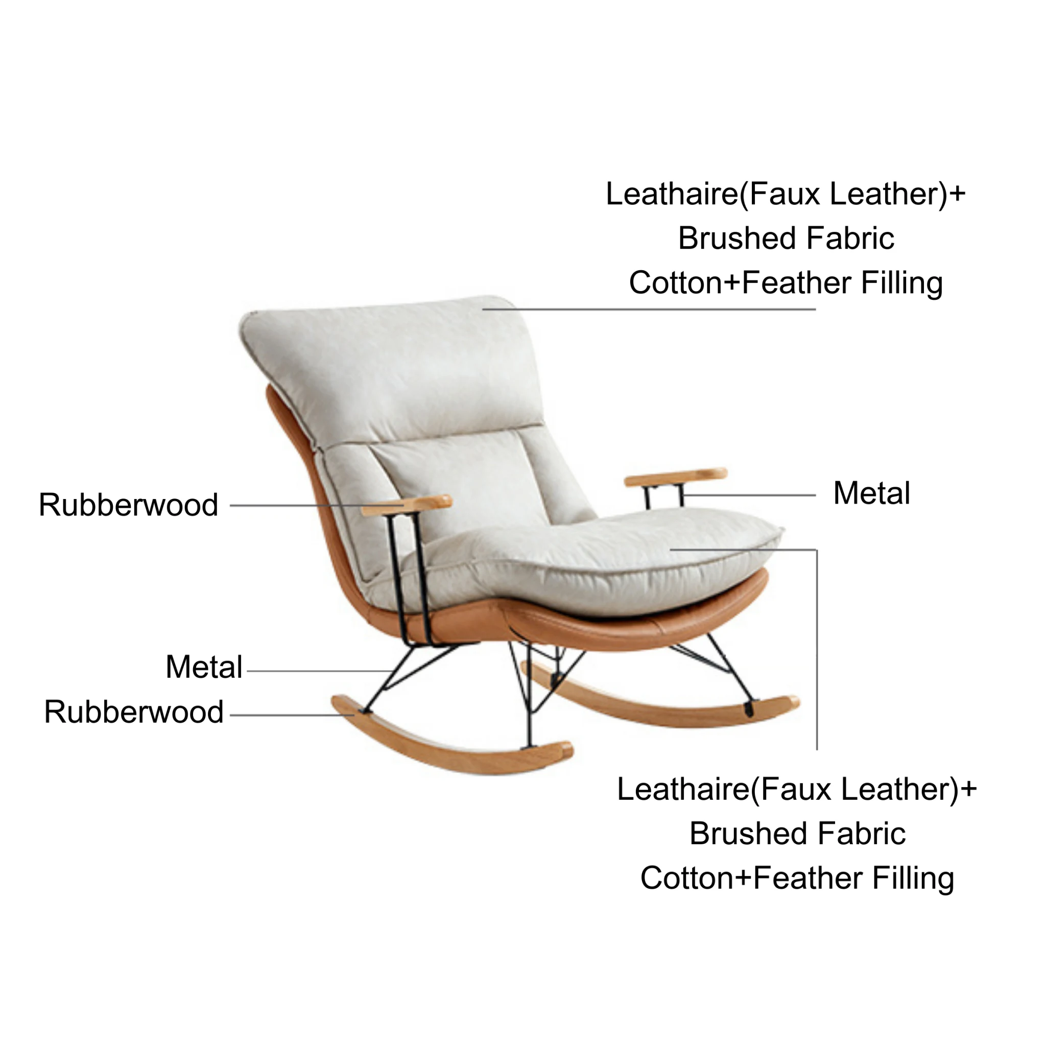 Linspire Lull Solid Wood Rocking Chair
