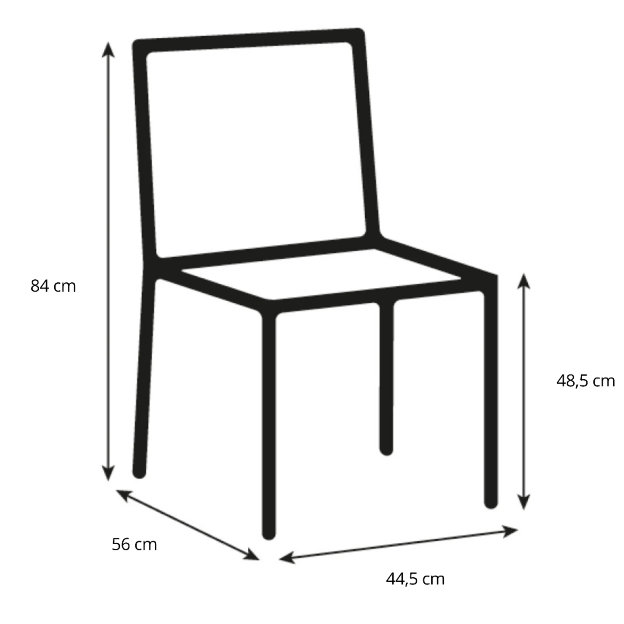 Hjem Design Verna Dining Chair, Light Grey, Set of 4