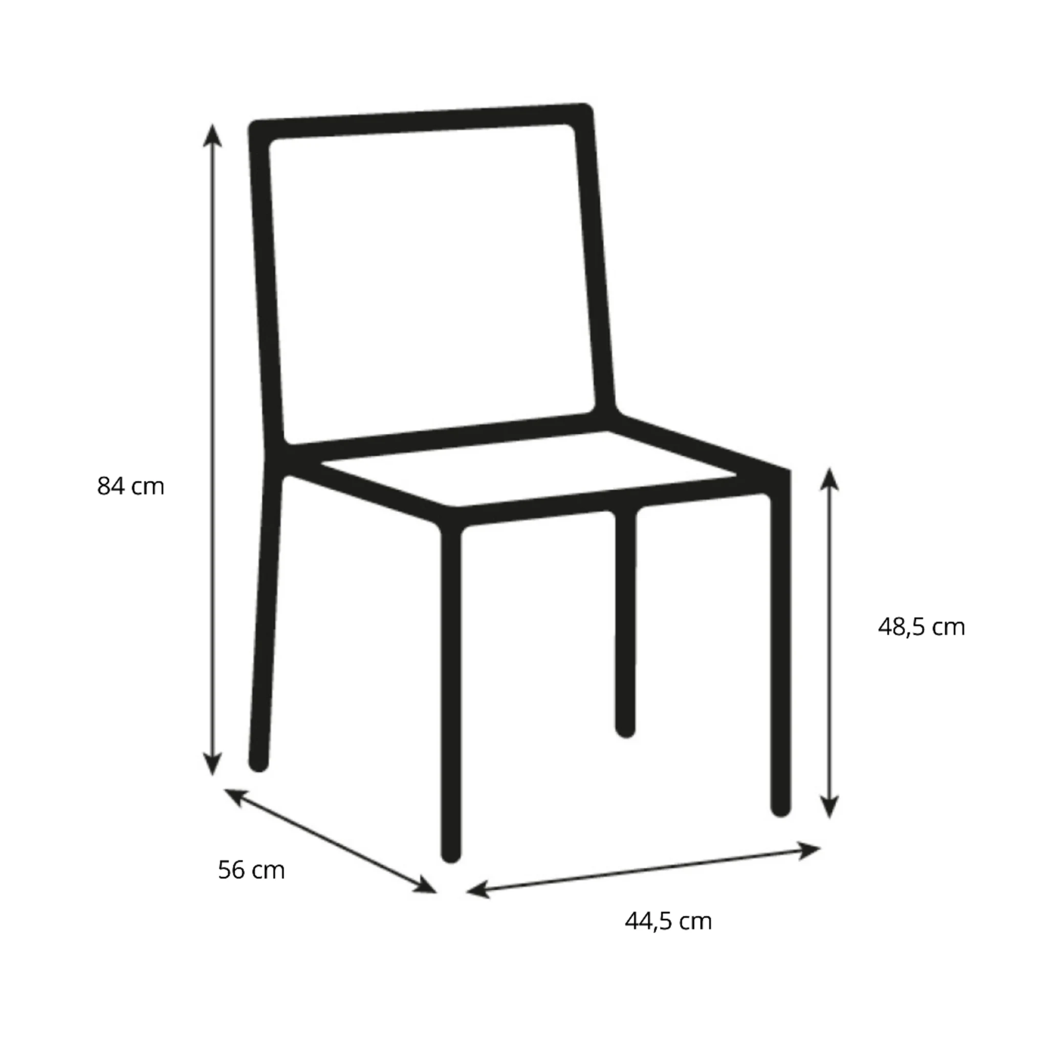 Hjem Design Verna Dining Chair, Grey, Set of 4