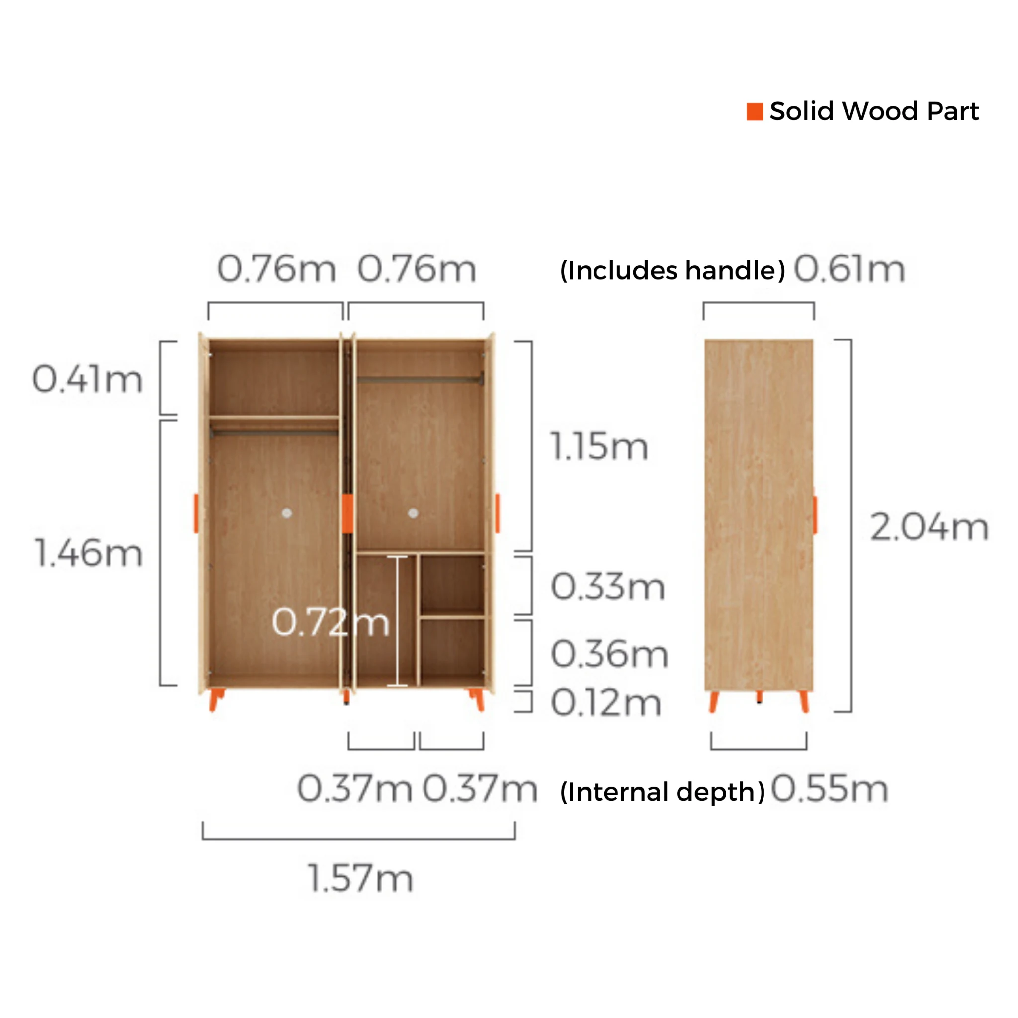 Linspire Noble 4-Doors Wardrobe