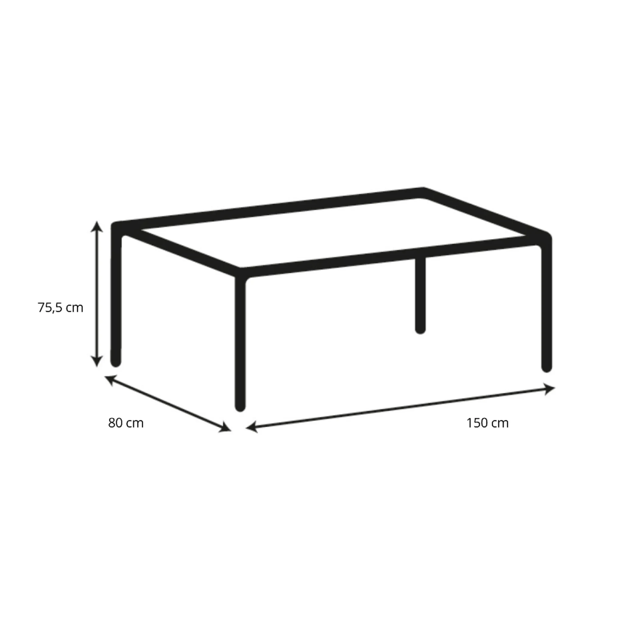Hjem Design Yuno 4-Seater Dining Table, White