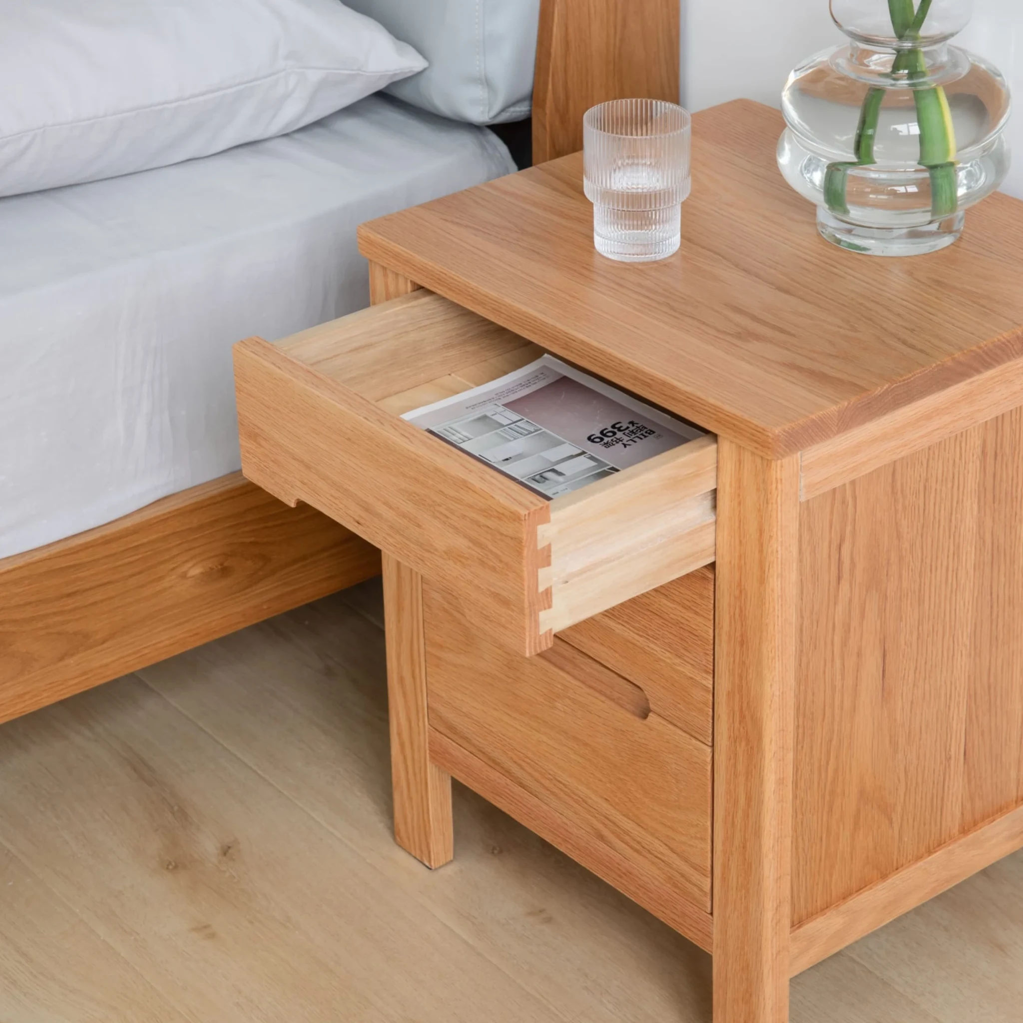 Solidwood Norway 2PCS Bedside Table Set B