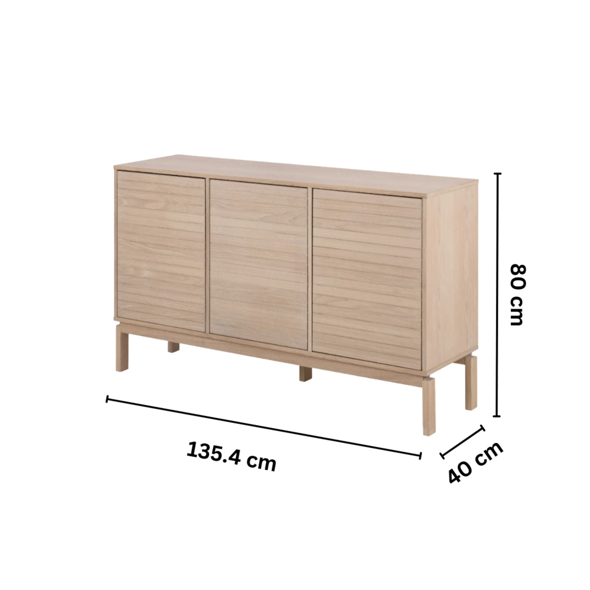 Hjem Design Linar Sideboard, 135cm
