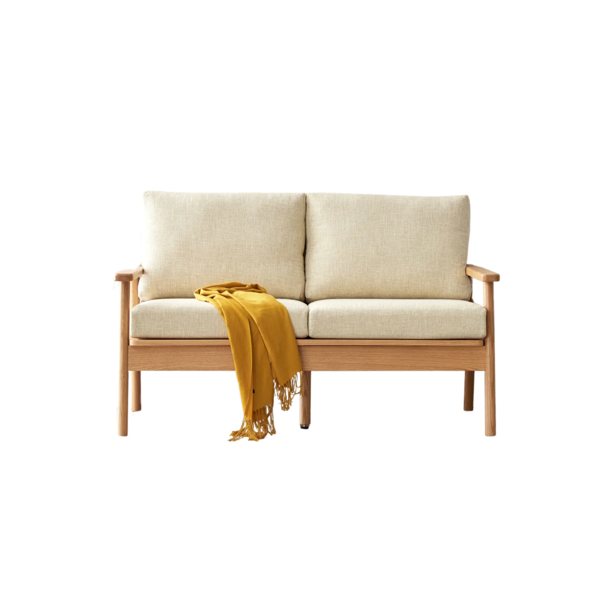 Solidwood Seattle 2PCS Sofa Set, 2+1 Seater, Natural Wood