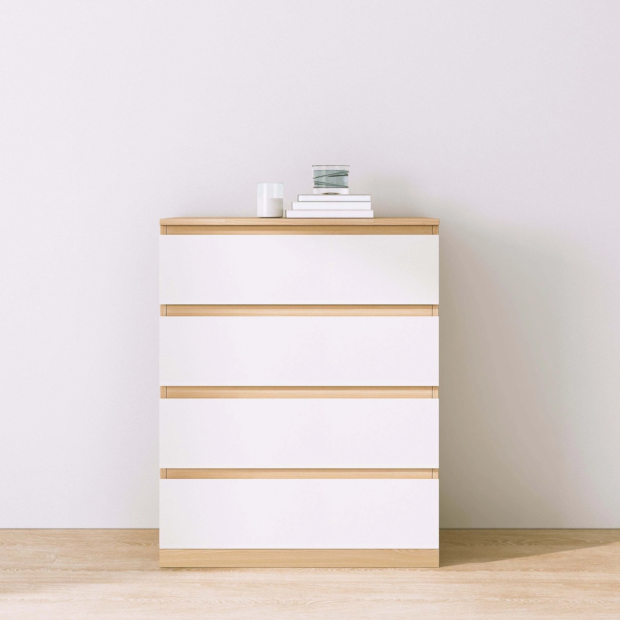 White, Natural Wood