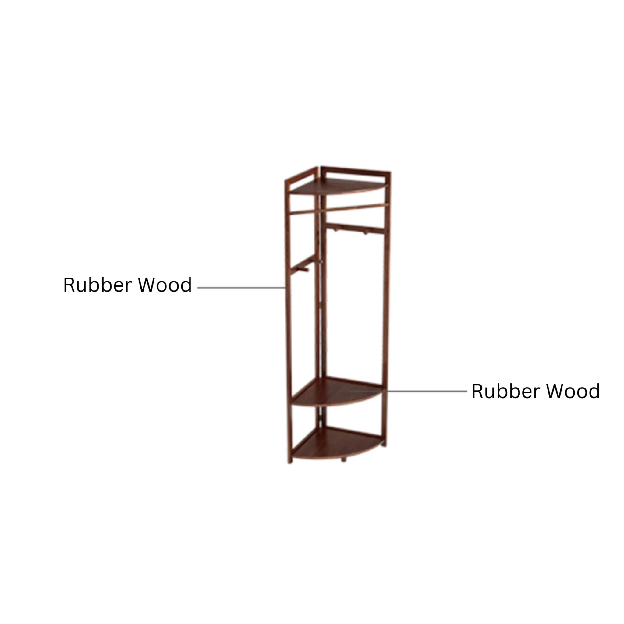 Linspire Quaint Solid Wood Corner Clothes Rack, Small