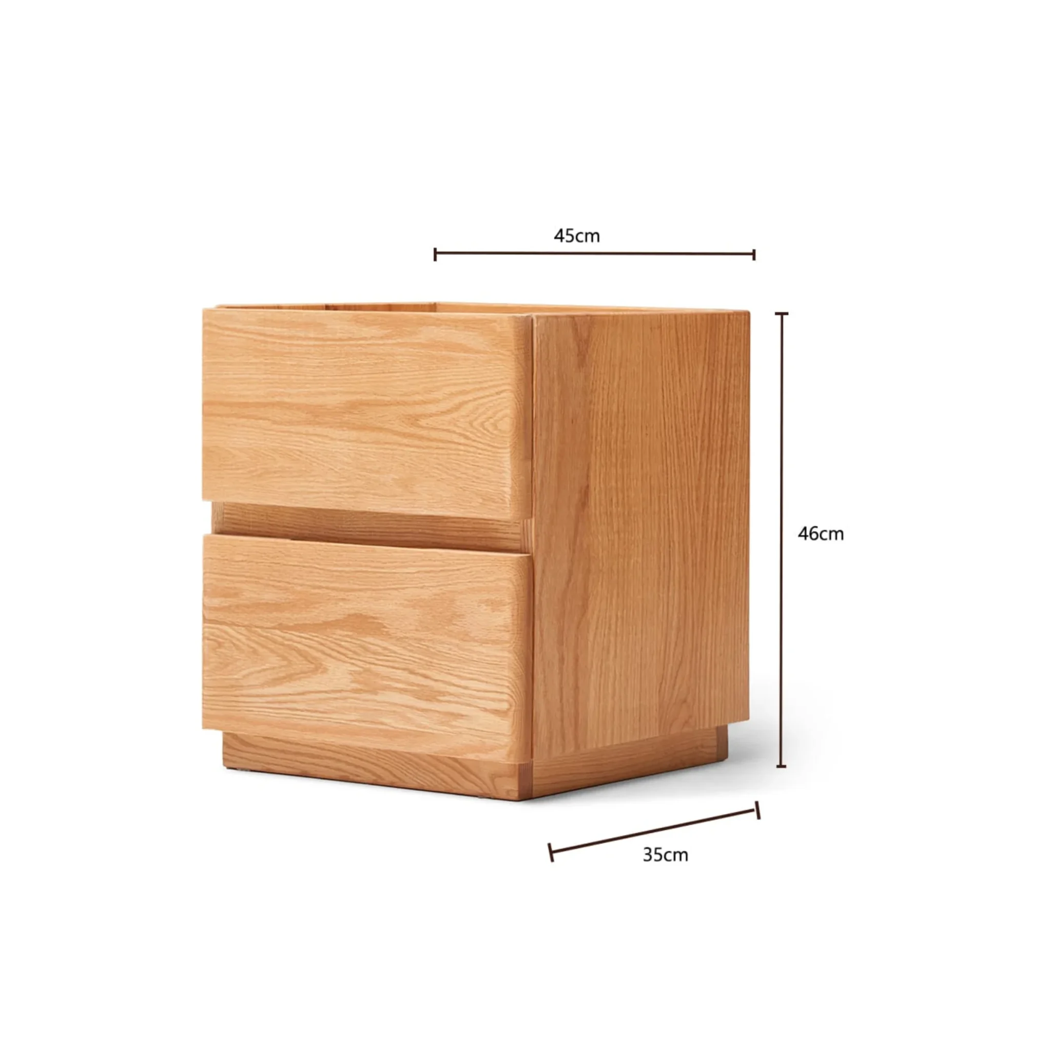 Solidwood Bailey 2PCS Bedside Table Set B