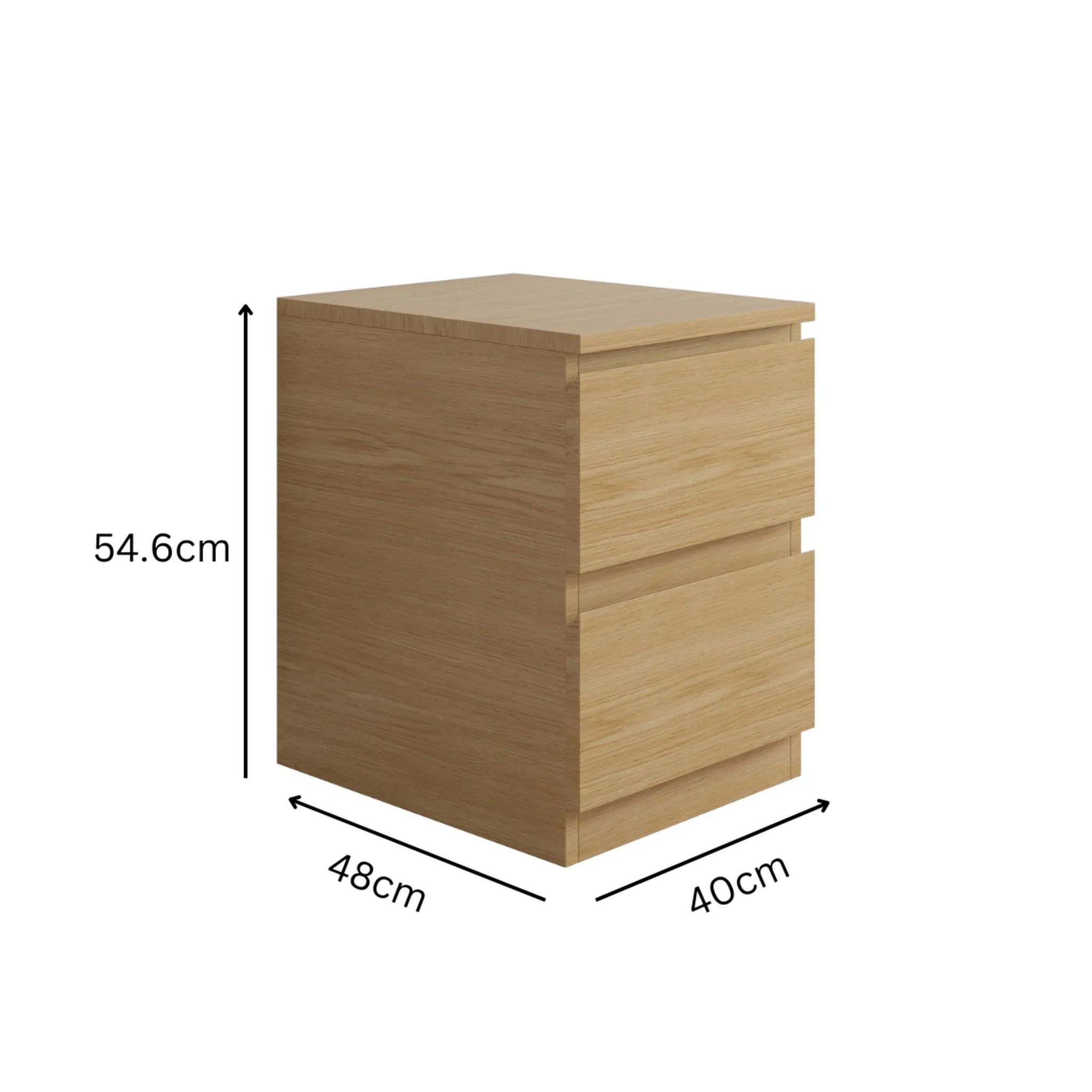 Loft Ensio Bedside Table, Natural Wood