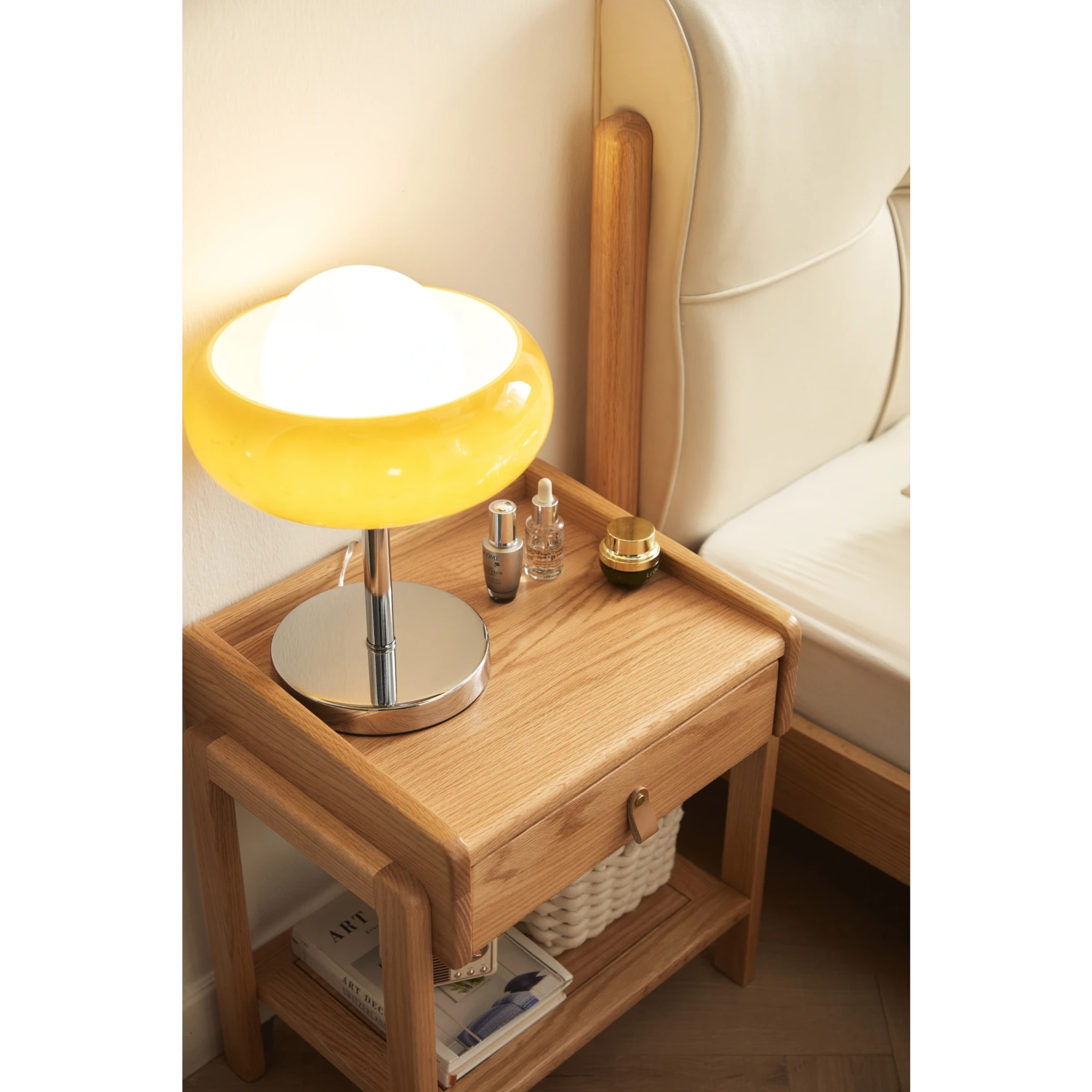 Linspire Flow Solid Wood Bedside Table