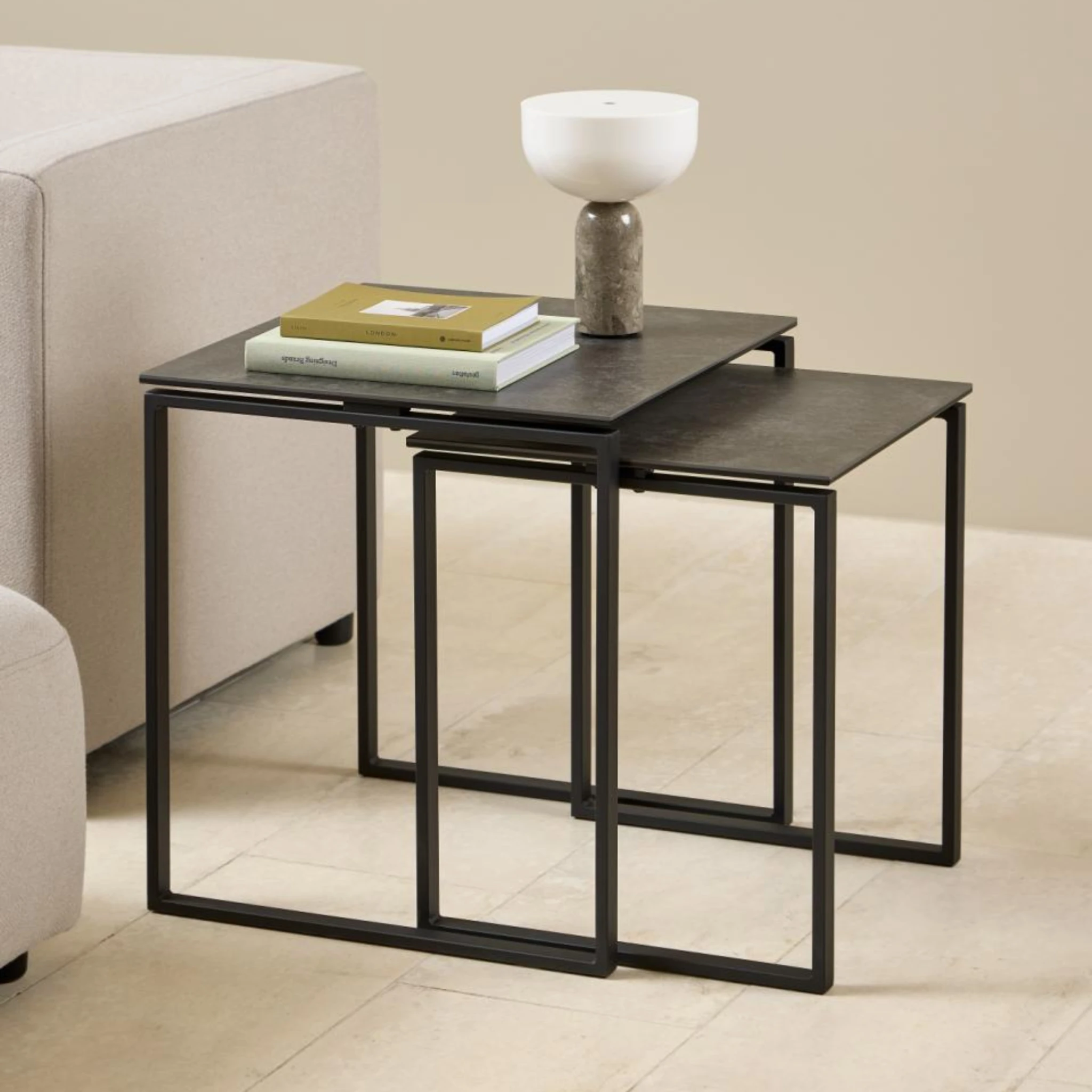 Hjem Design Katrine Square Coffee Table Set