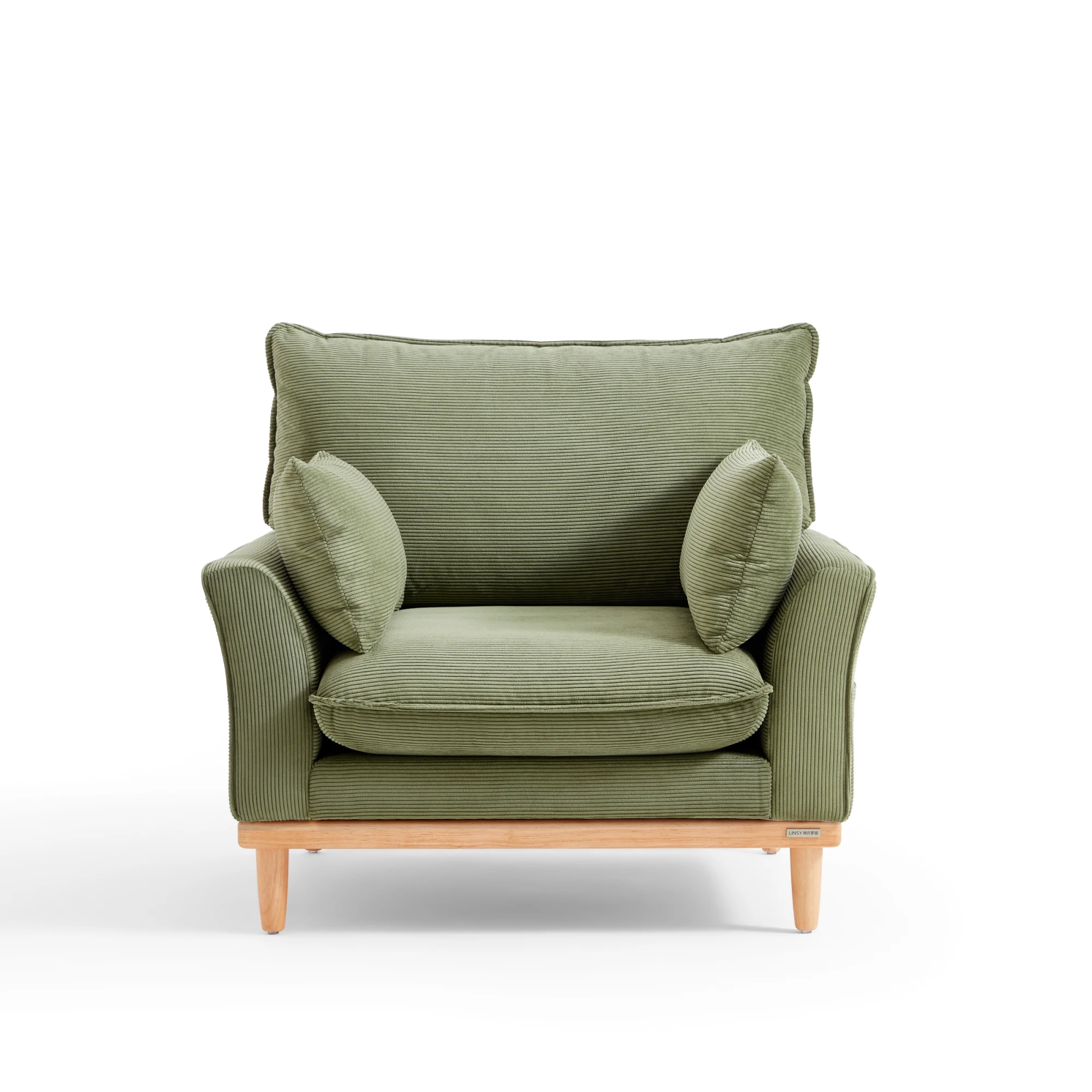 Moss Green, Natural Wood