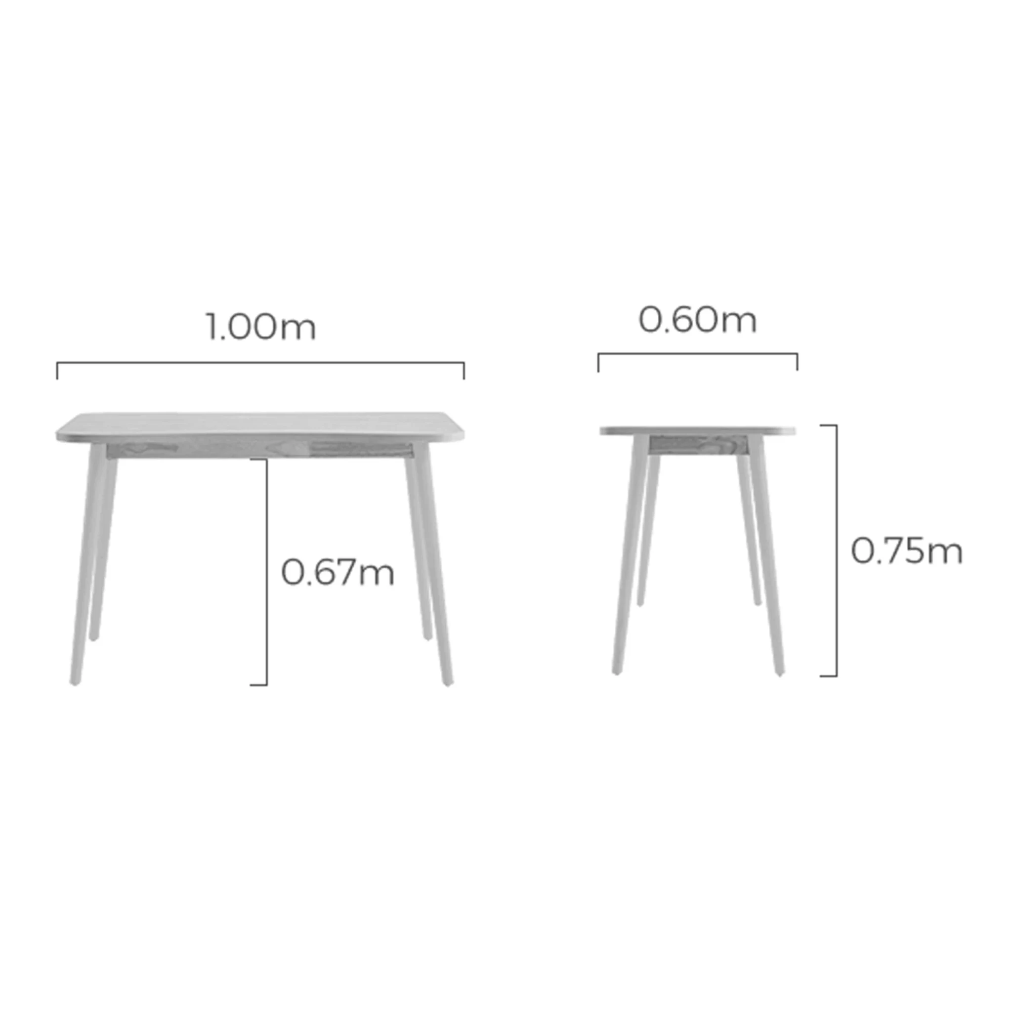 Linspire Oria Computer Desk, W100cm, Natural Wood