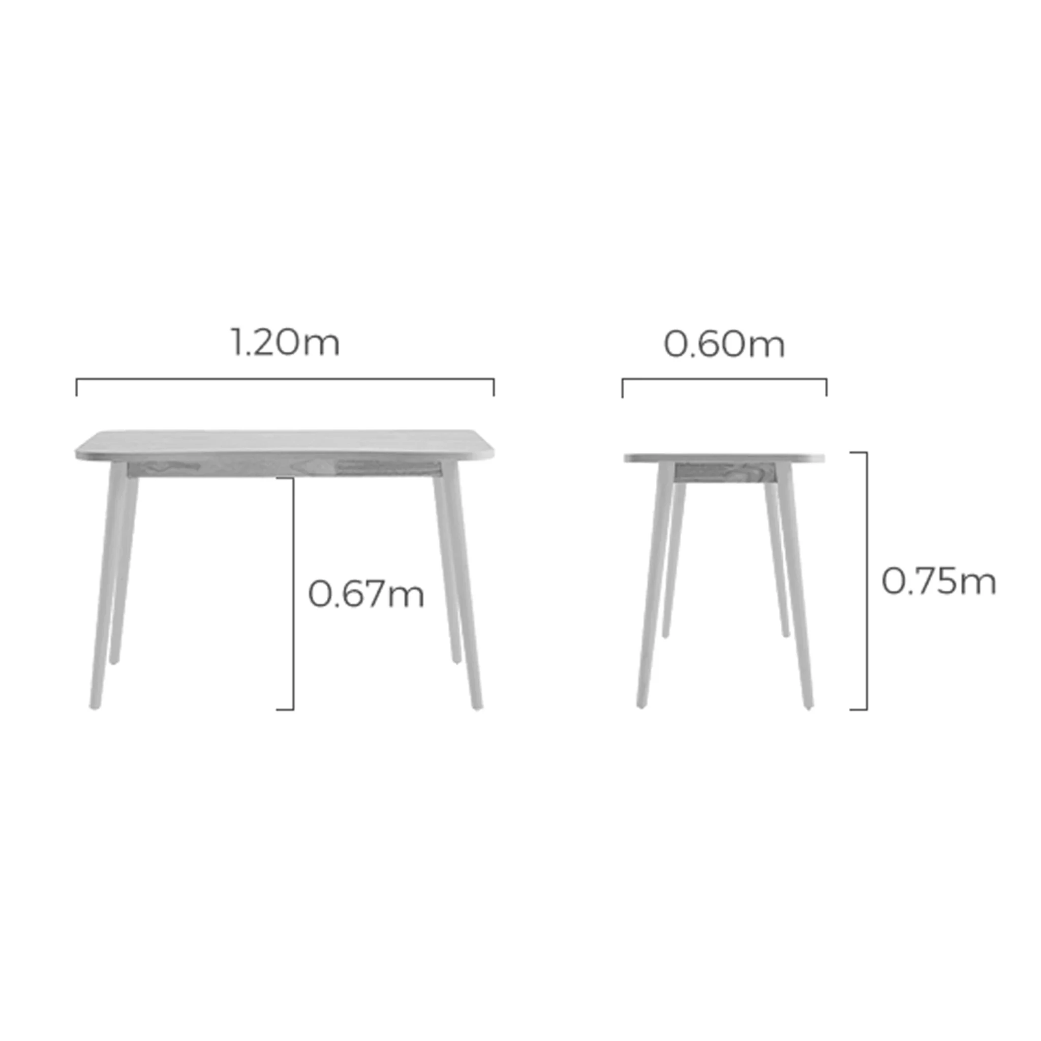 Linspire Oria Computer Desk, W120cm, Natural Wood & Off-White