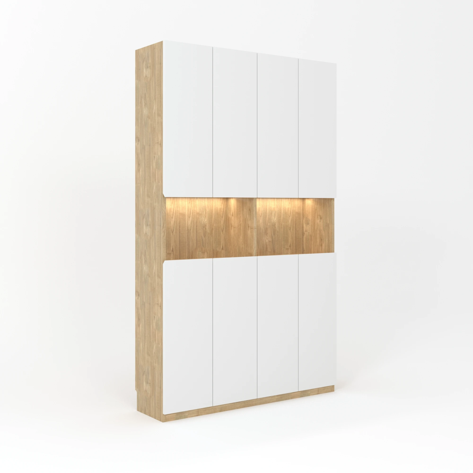 White, Natural Wood