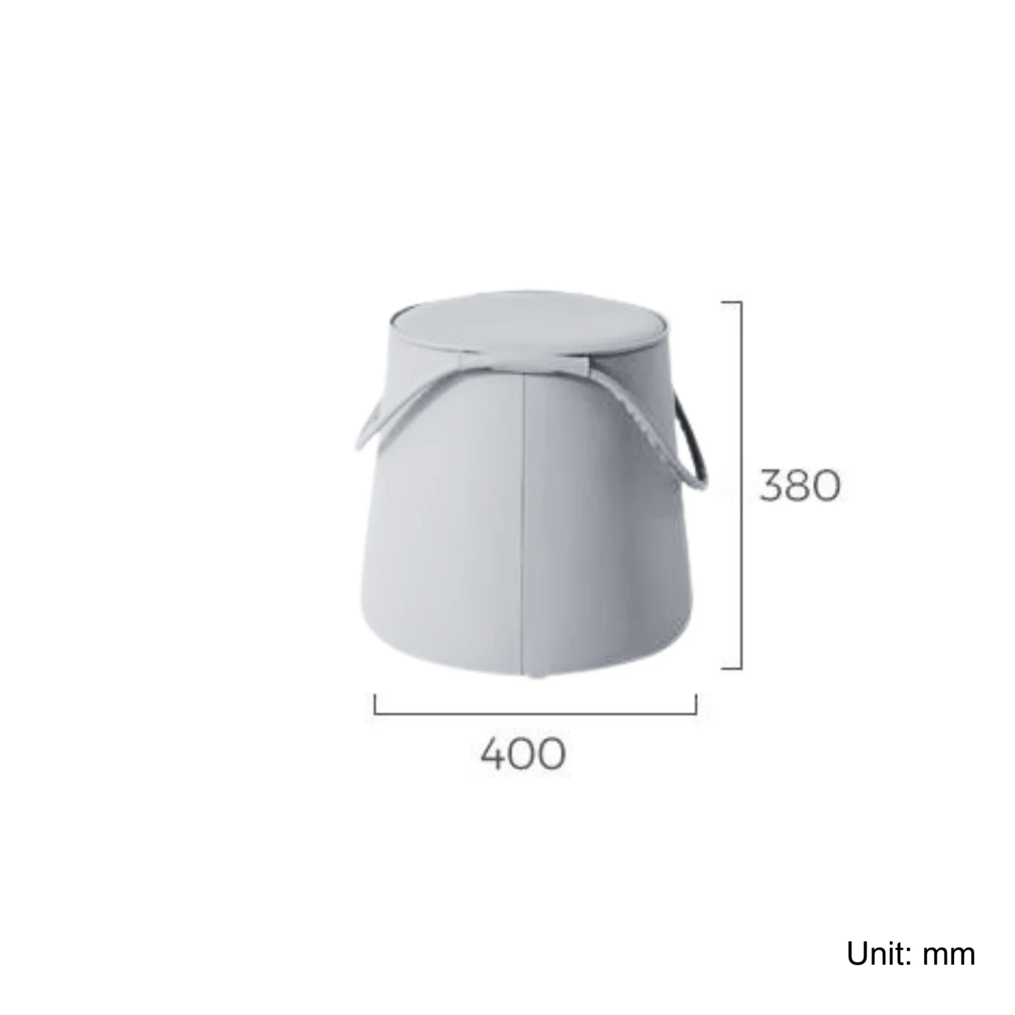 Linspire Kabos Leather Ottoman, Ivory