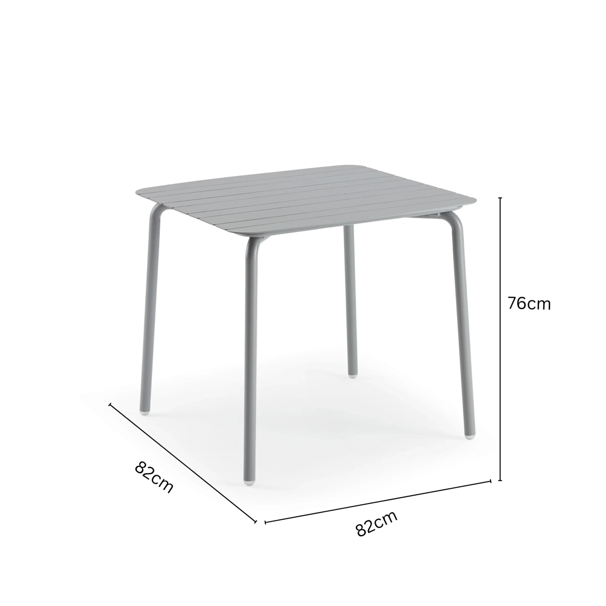 Wellmax Verano Outdoor Aluminium Square Dining Table, Grey