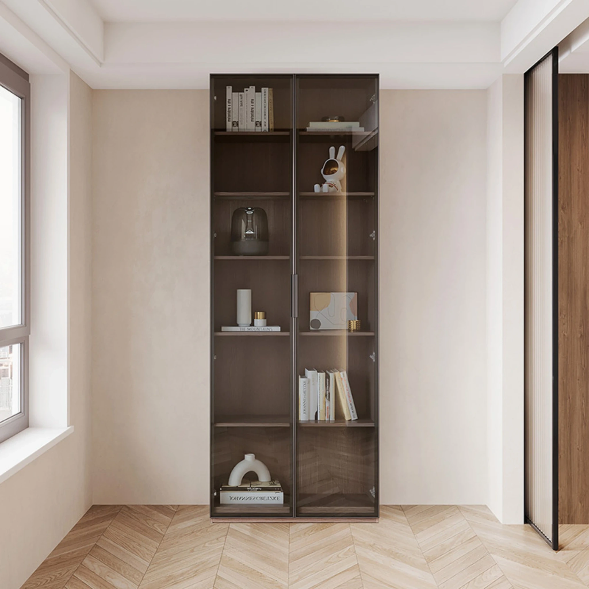 Linspire Vanko Glass Door Display Cabinet