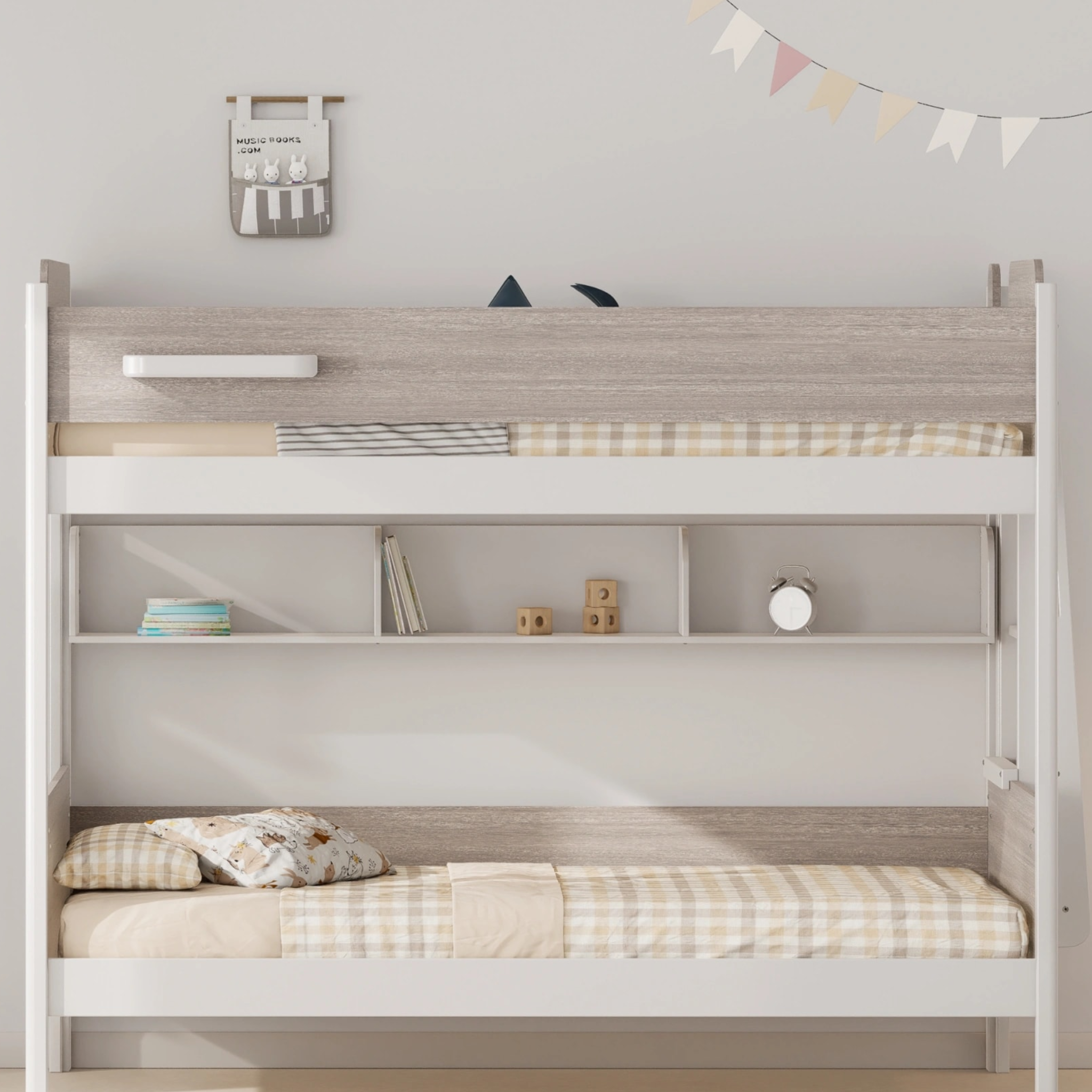 Boori Natty Bookshelf, Barley White