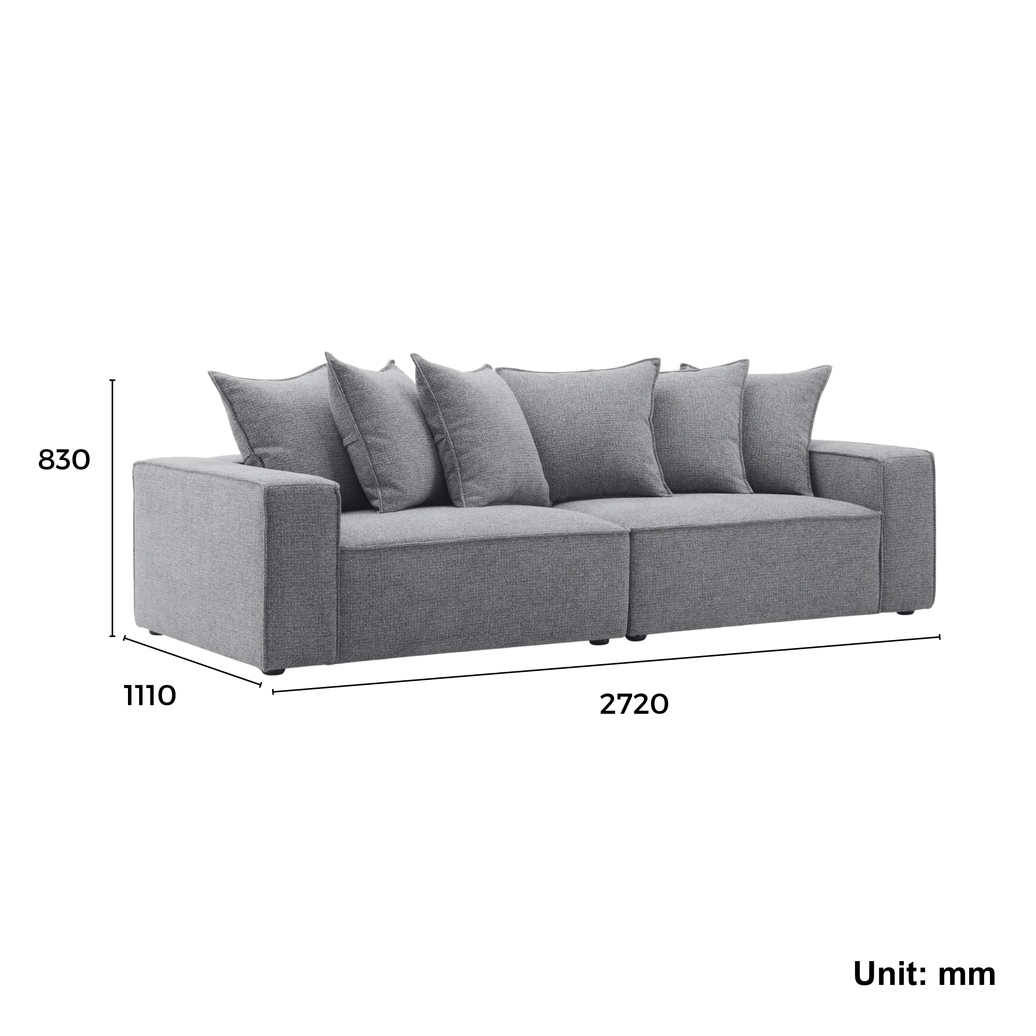 MODE Stella 4-Seater Sofa, Muted Olive