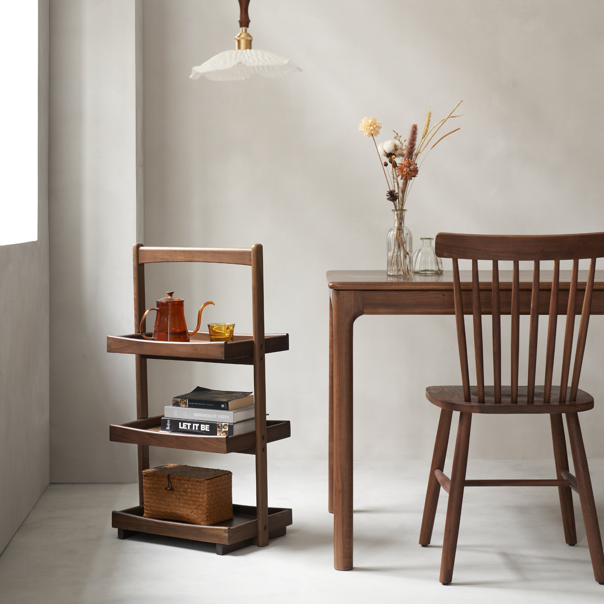 Solidwood Luxembourg Side Table, American Black Walnut