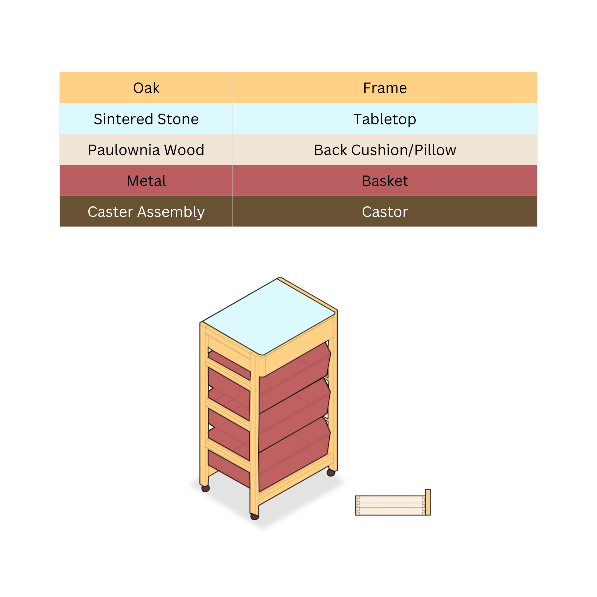 Solidwood Hemura Kitchen Island with Sintered Stone Top