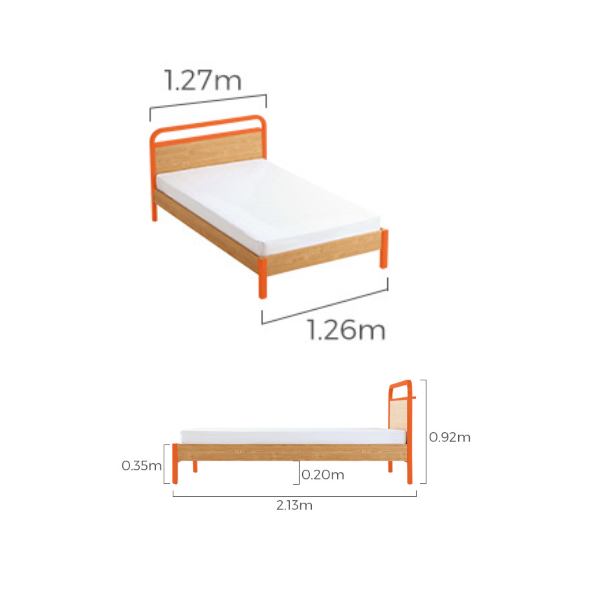 Linspire Sunny Solid Wood Kids Global Double Bed Frame