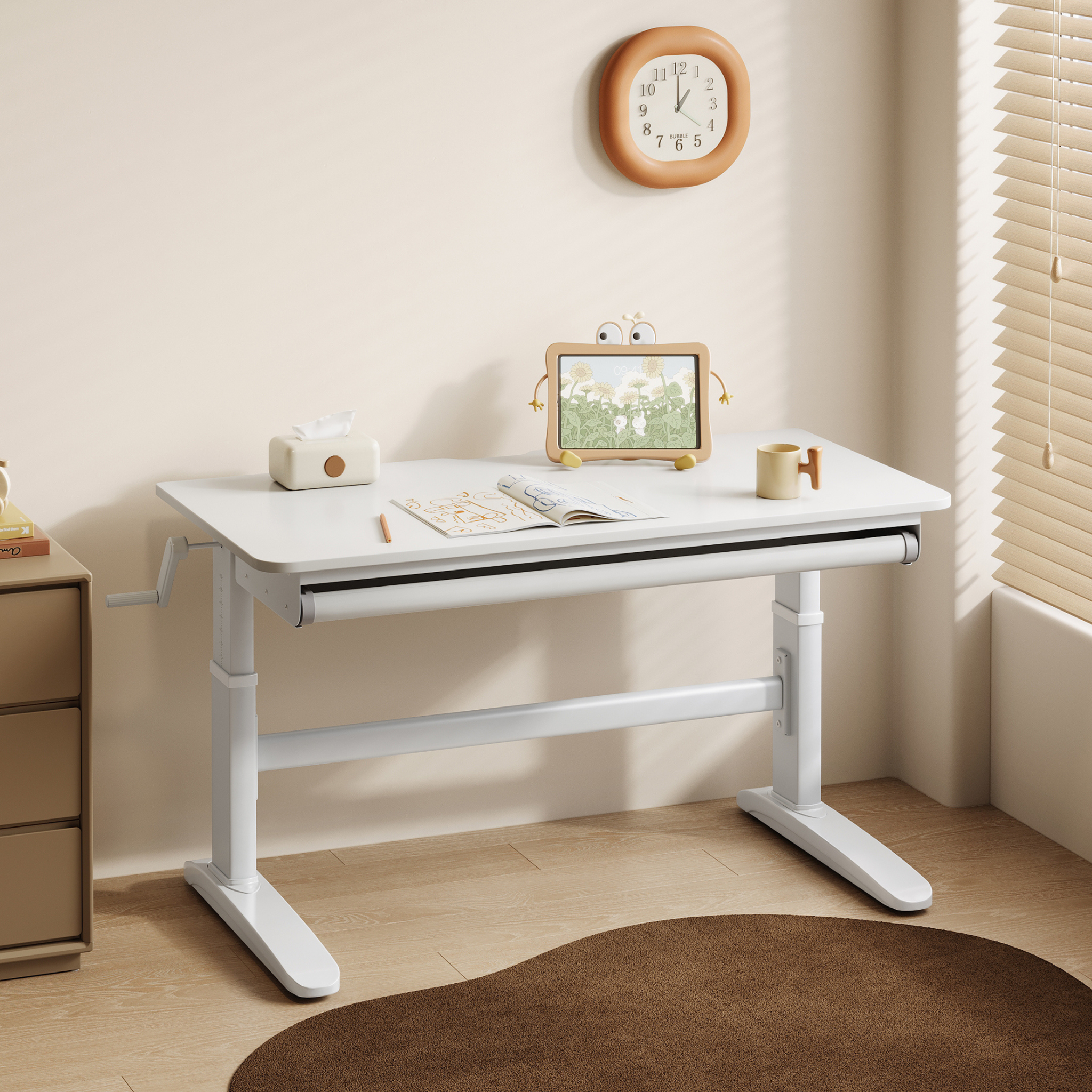 Linspire Flex Height Adjustable Study Desk, W100cm