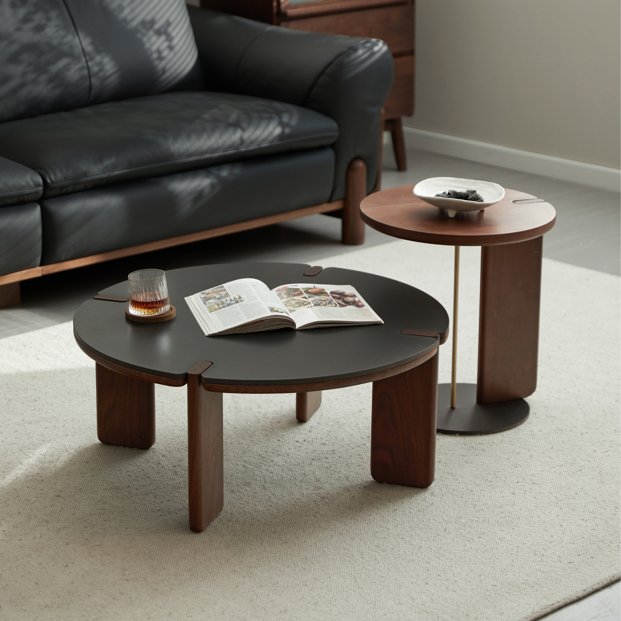 Linspire Vista Solid Wood Side Table, American Black Walnut
