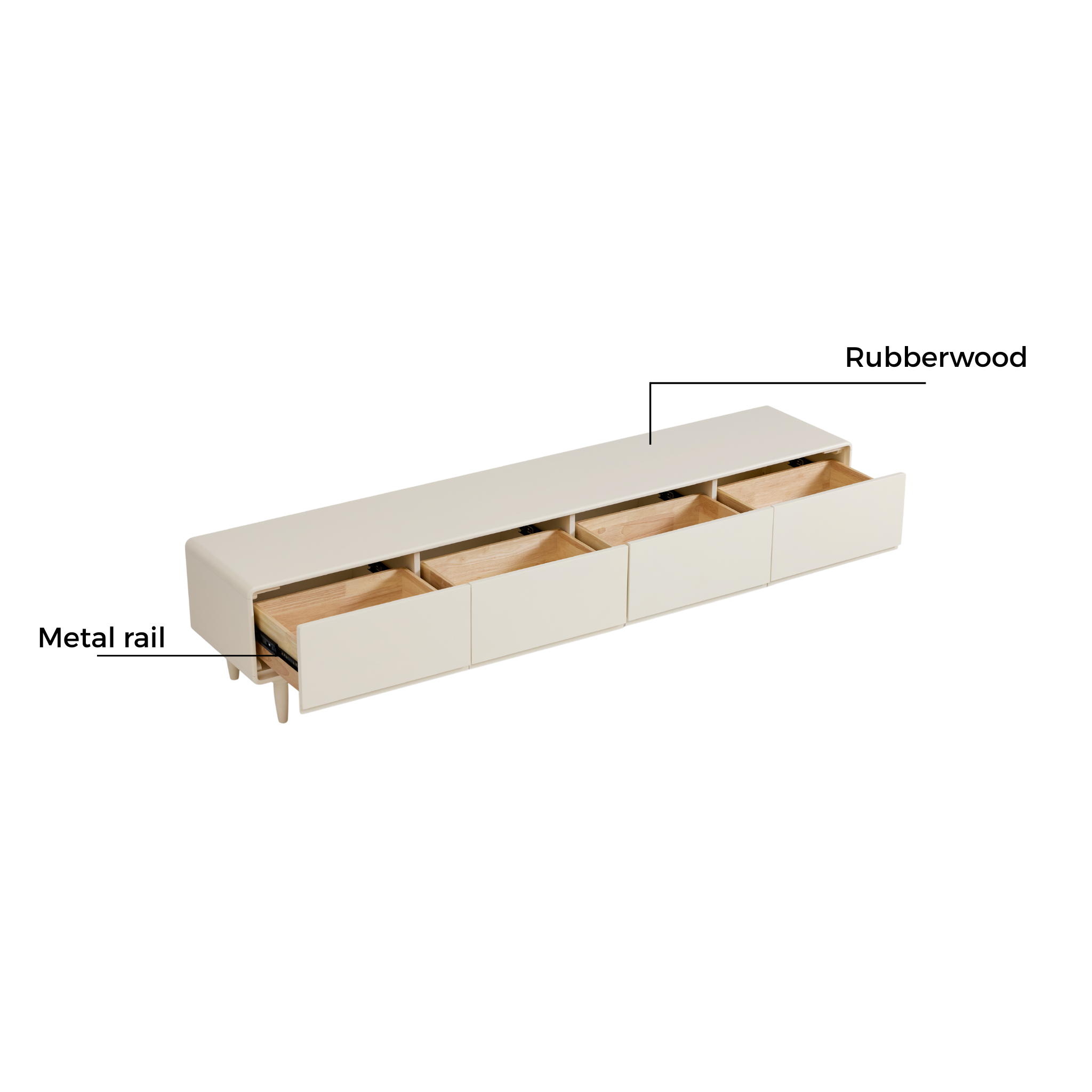 Linspire Luna Solid Wood Entertainment Unit