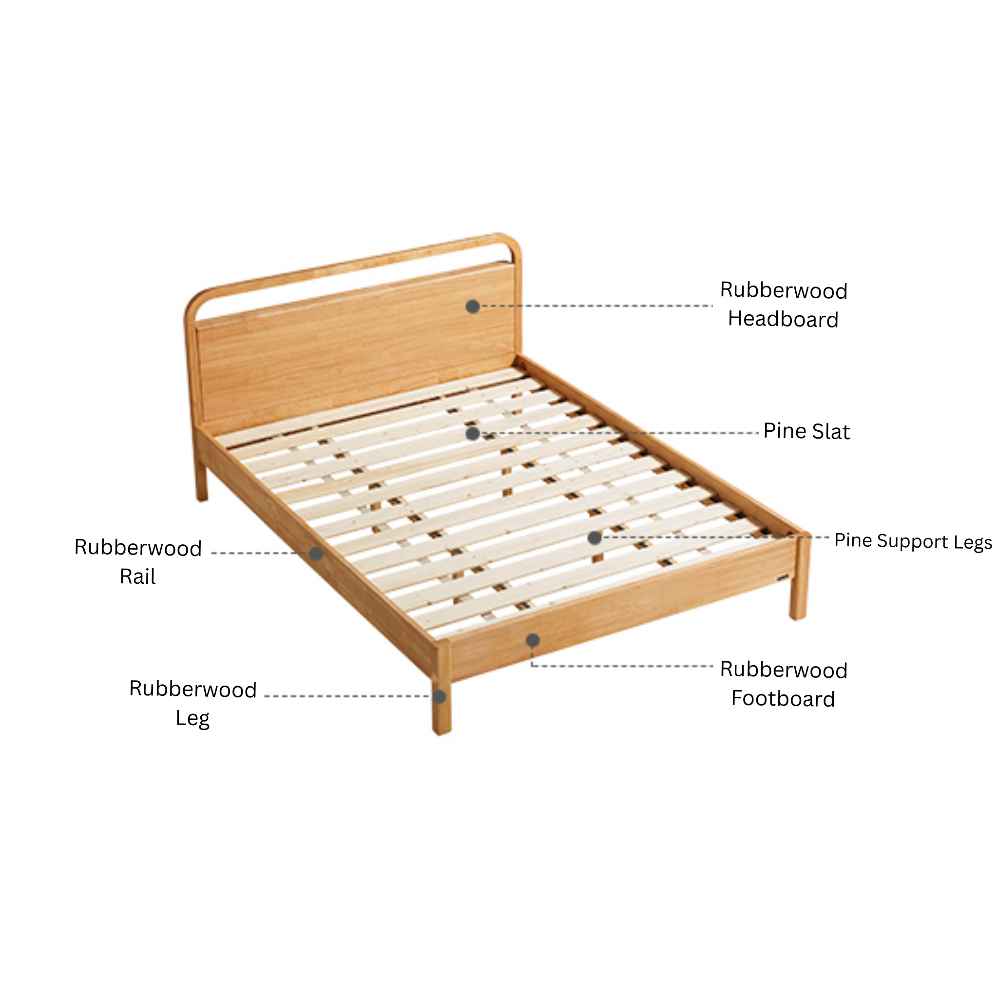 Linspire Sunny Solid Wood Kids Global Double Bed Frame
