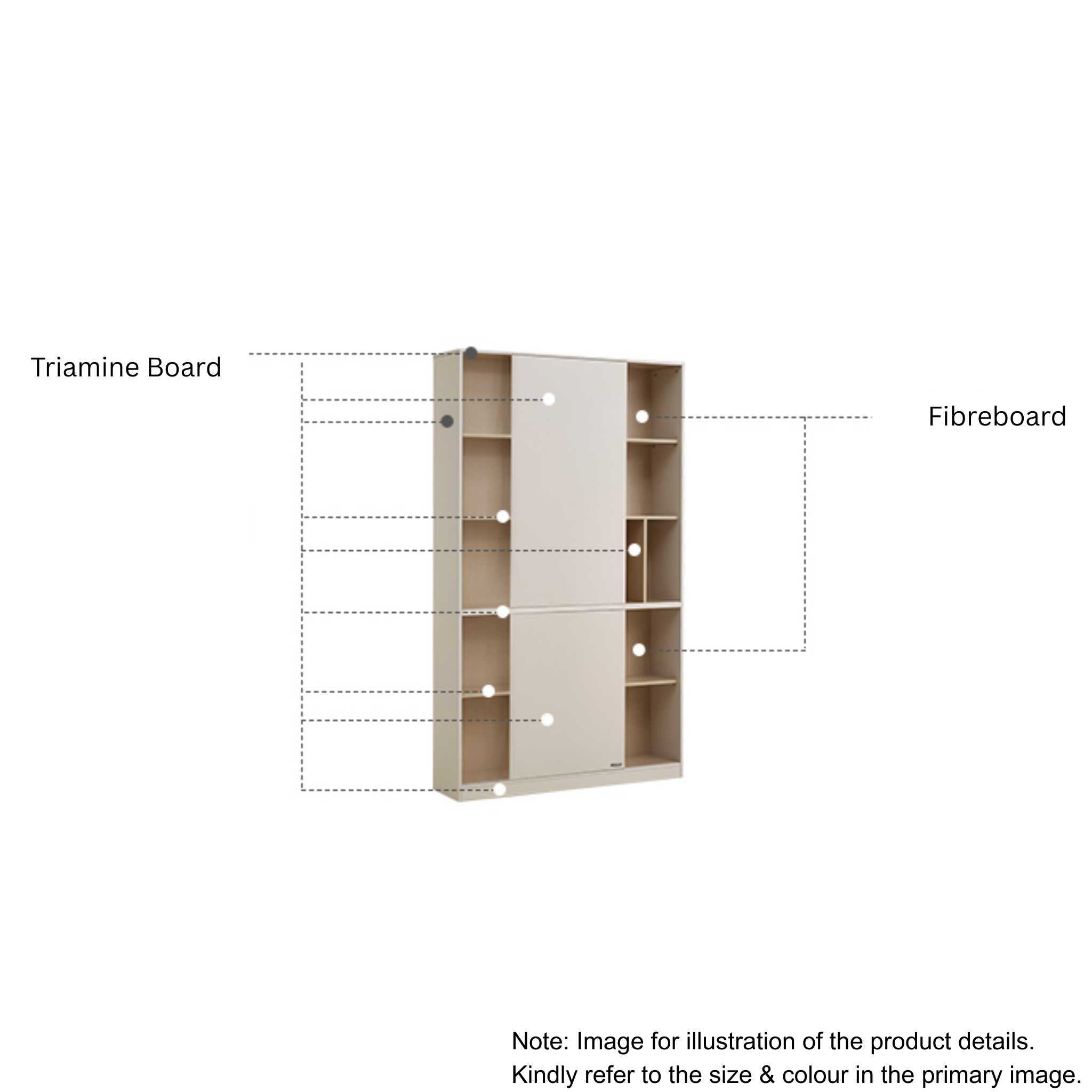 Linspire Vero Sliding-Door Bookcase, W80cm