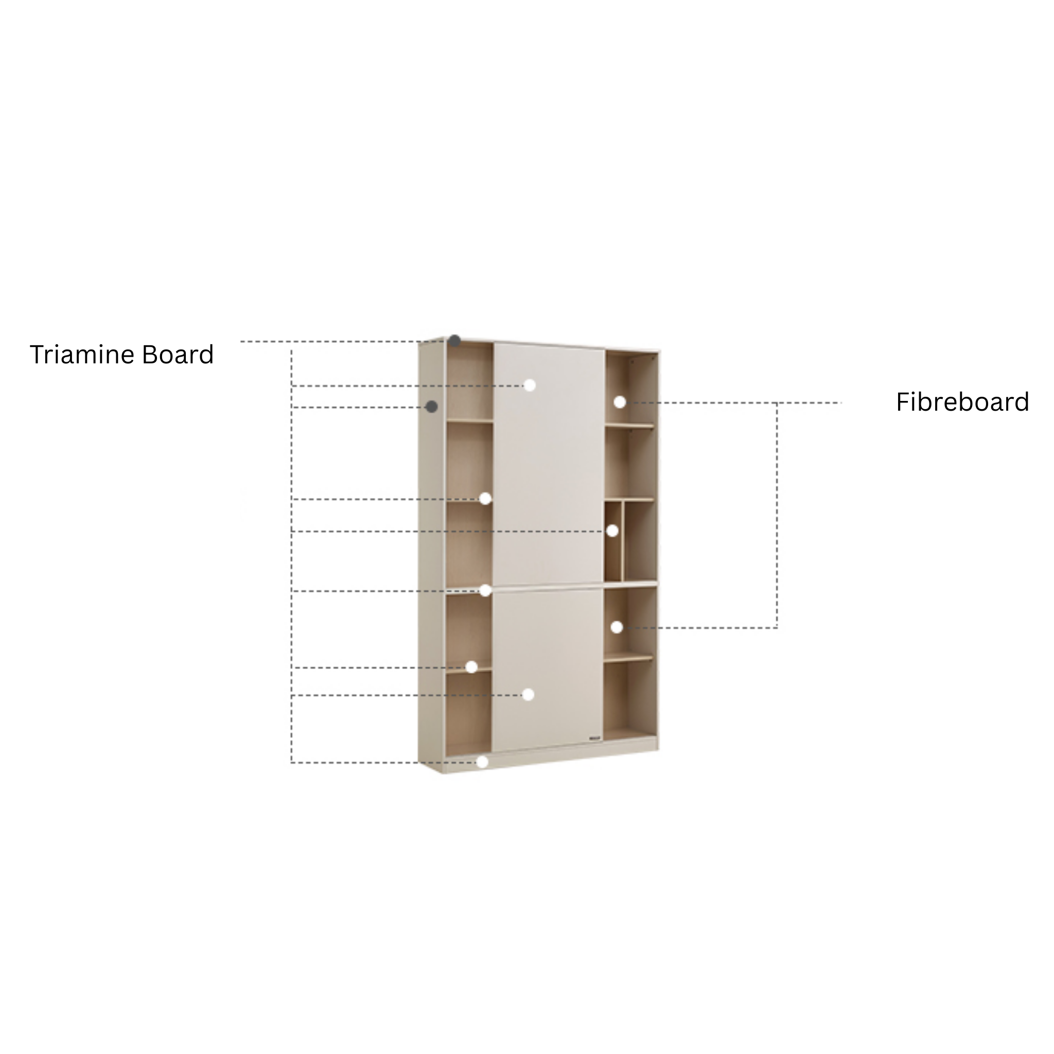 Linspire Vero Sliding-Door Bookcase, W120cm