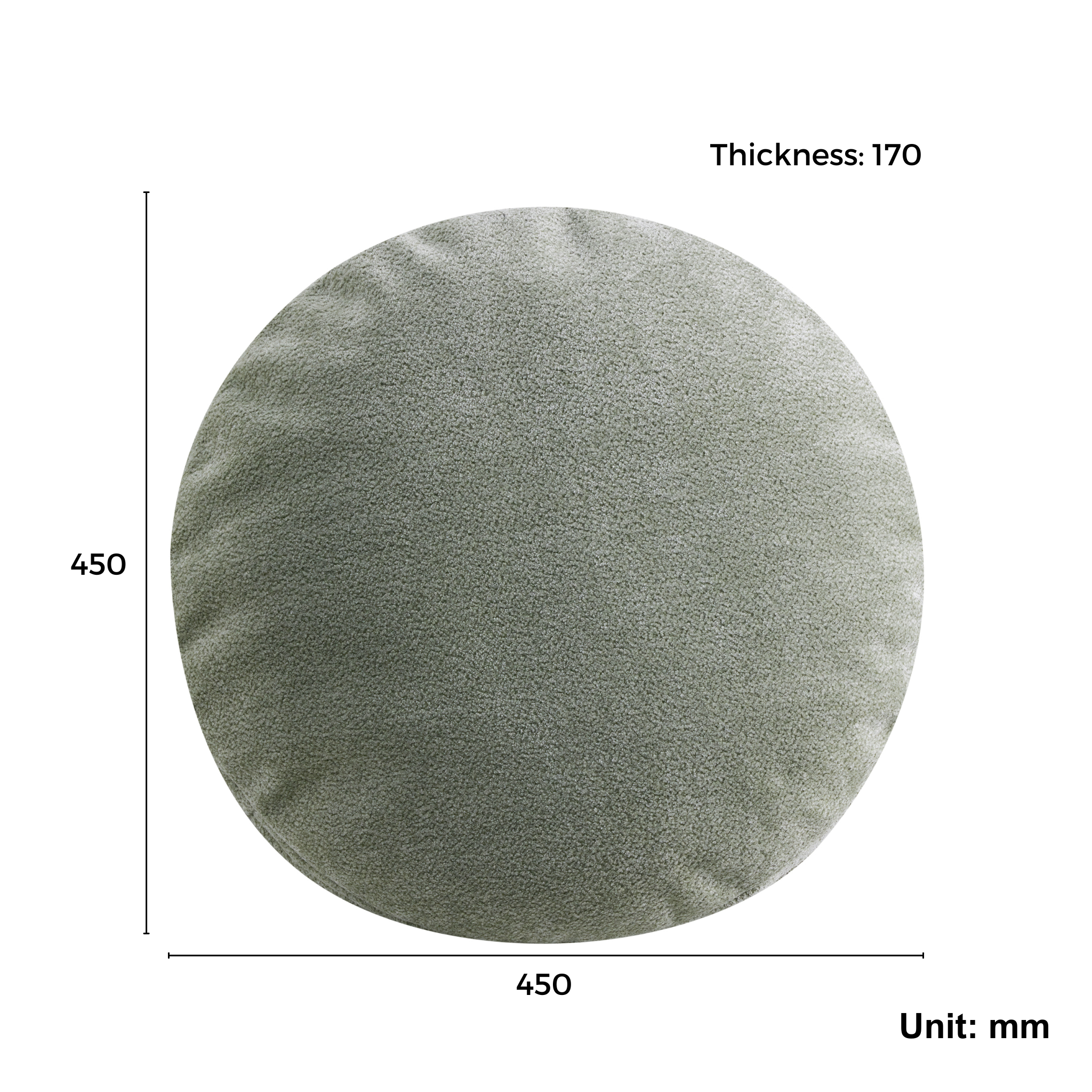 MODE Haven Round Cushion, Sage