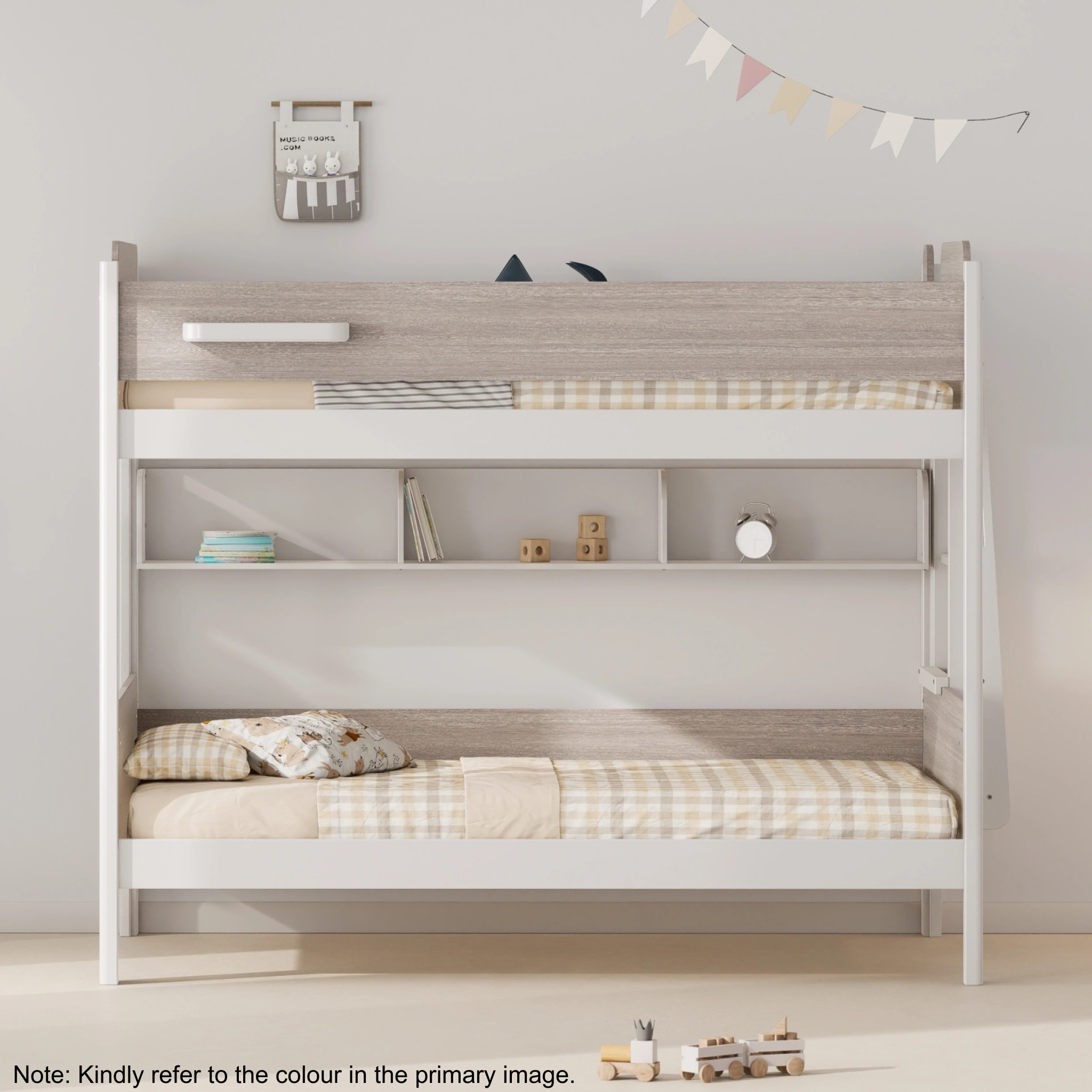 Boori Natty Kids Bookshelf for King Single Bunk/Loft, Beech