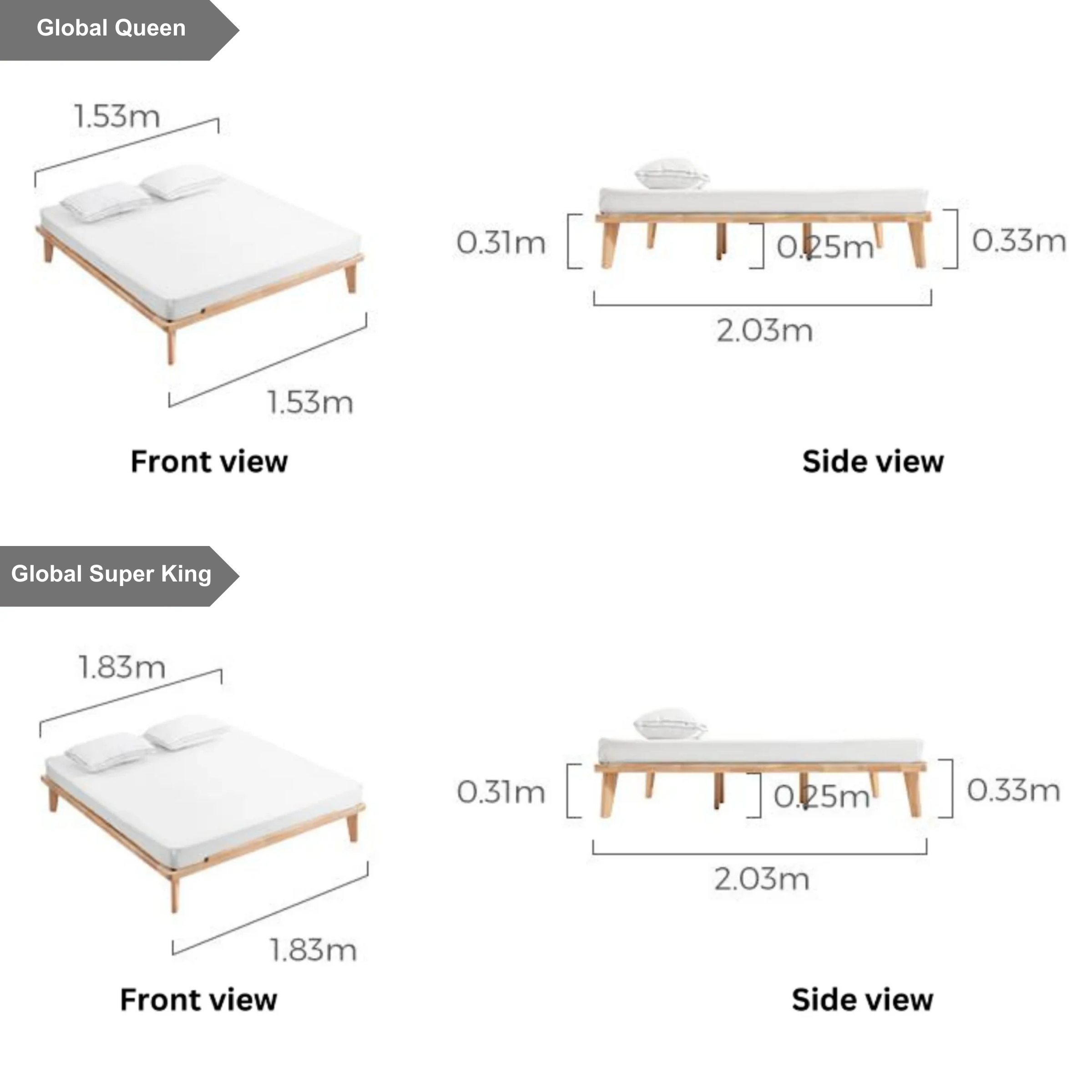 Linspire Ventus Global Queen Bed Base