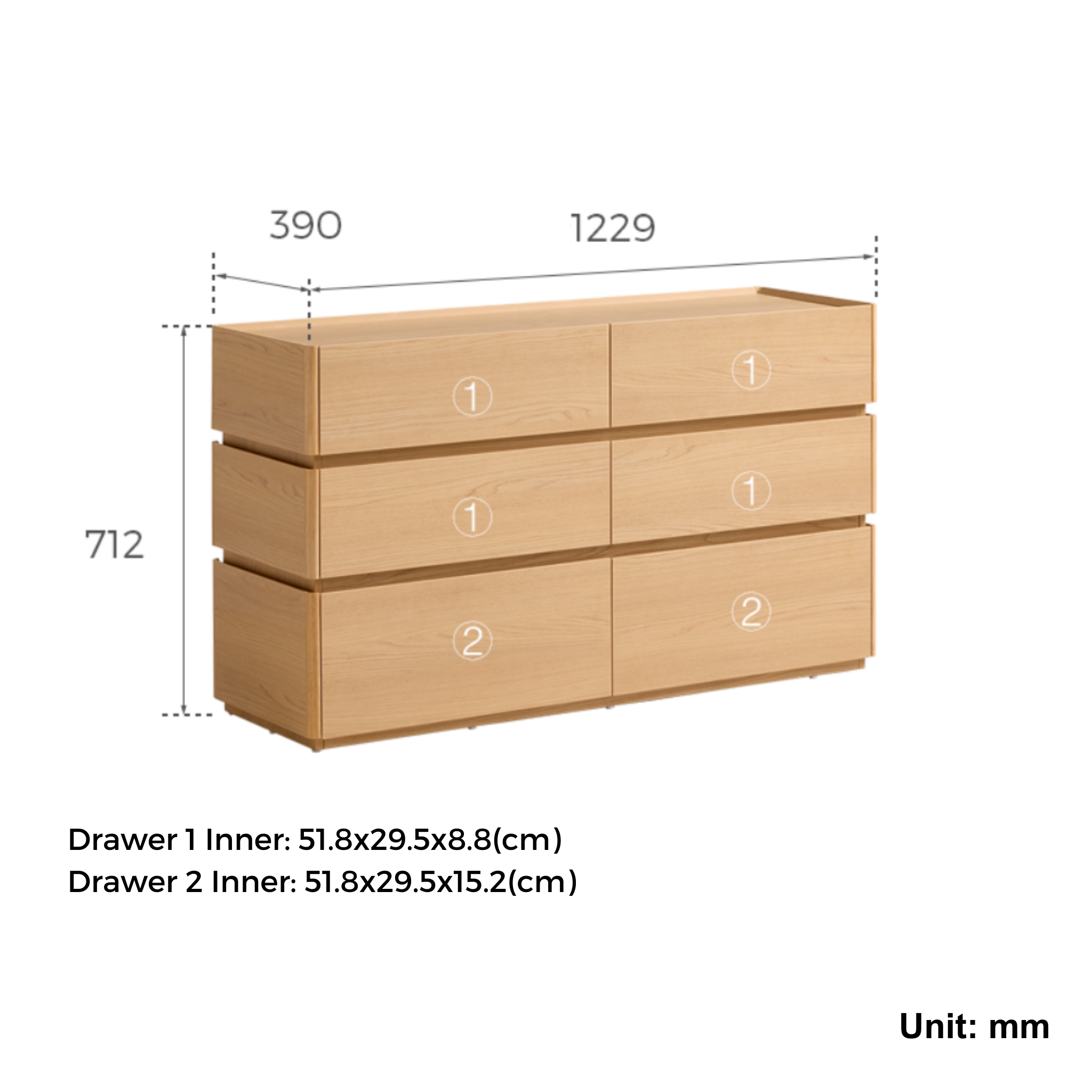 Linspire Aalto Chest Of 6 Drawers