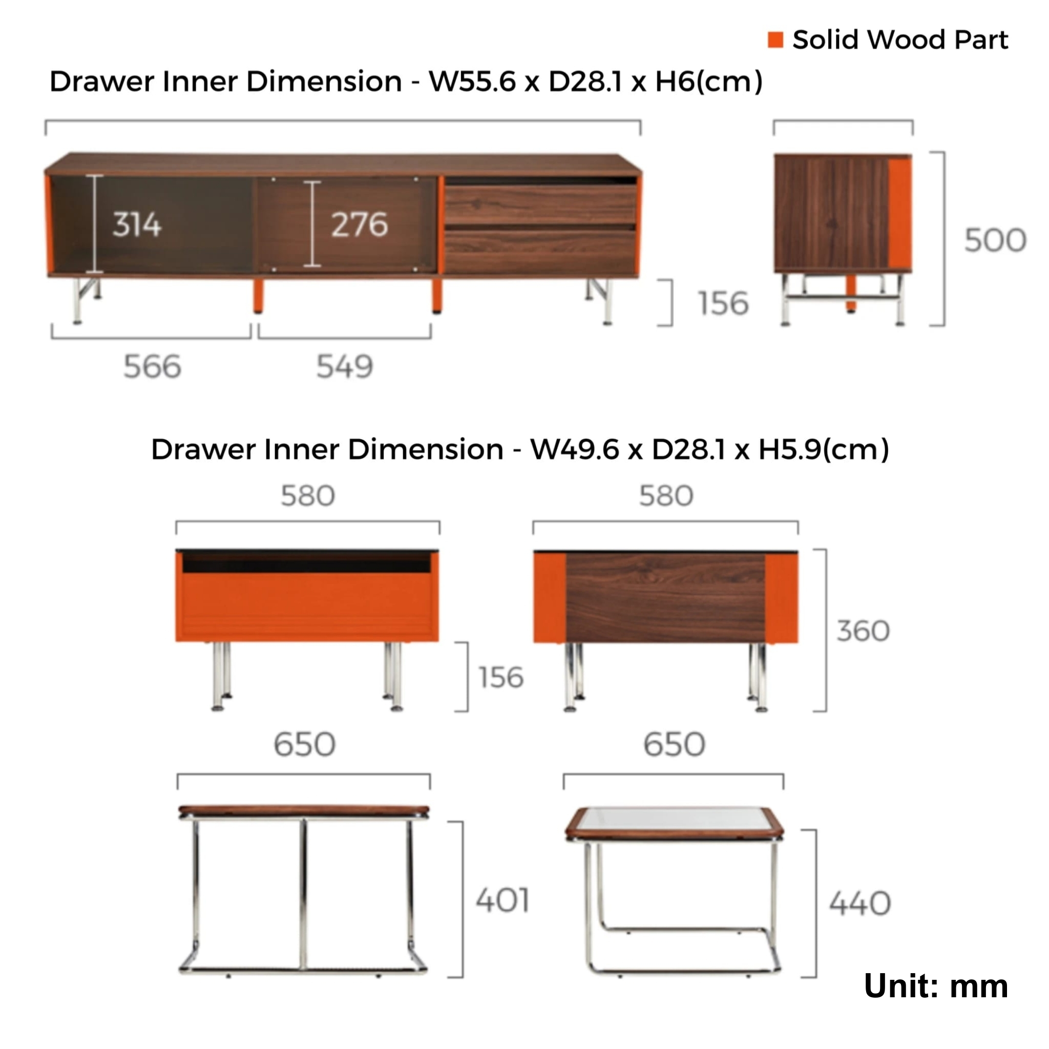 Linspire Ursula Entertainment Unit with Coffee Table Set, W180cm