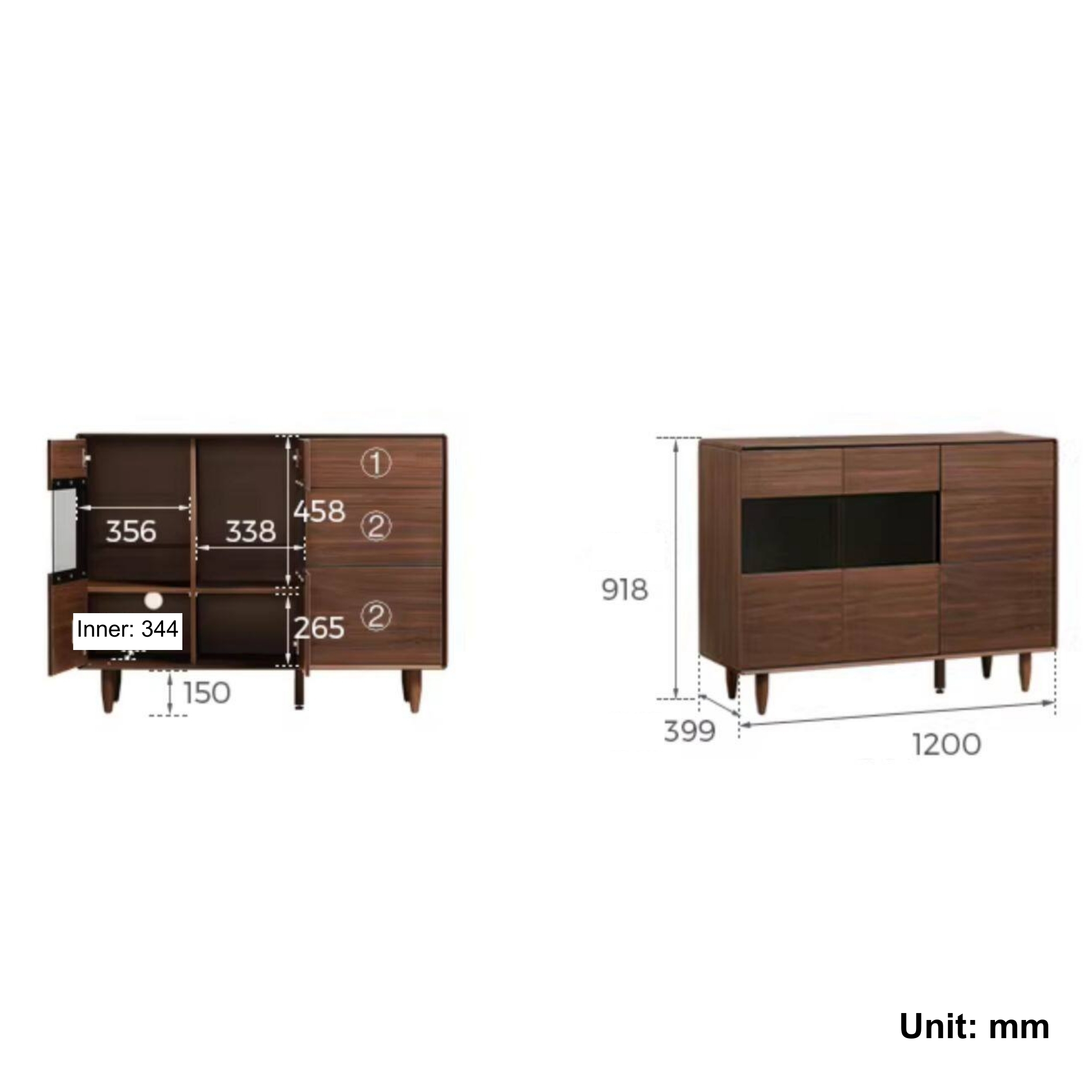 Linspire Ursula Sideboard, W120cm