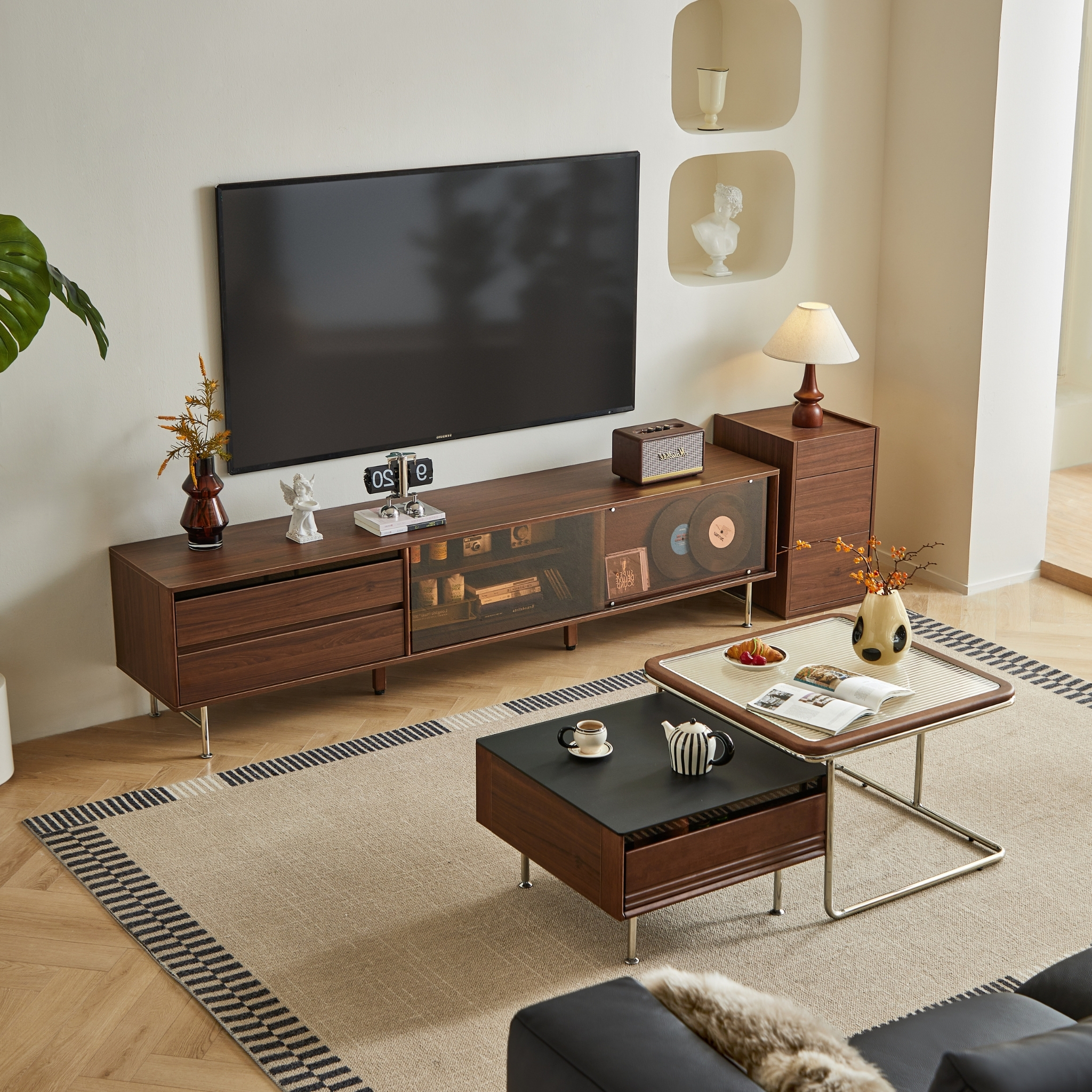 Linspire Ursula Entertainment Unit with Coffee Table Set, W180cm