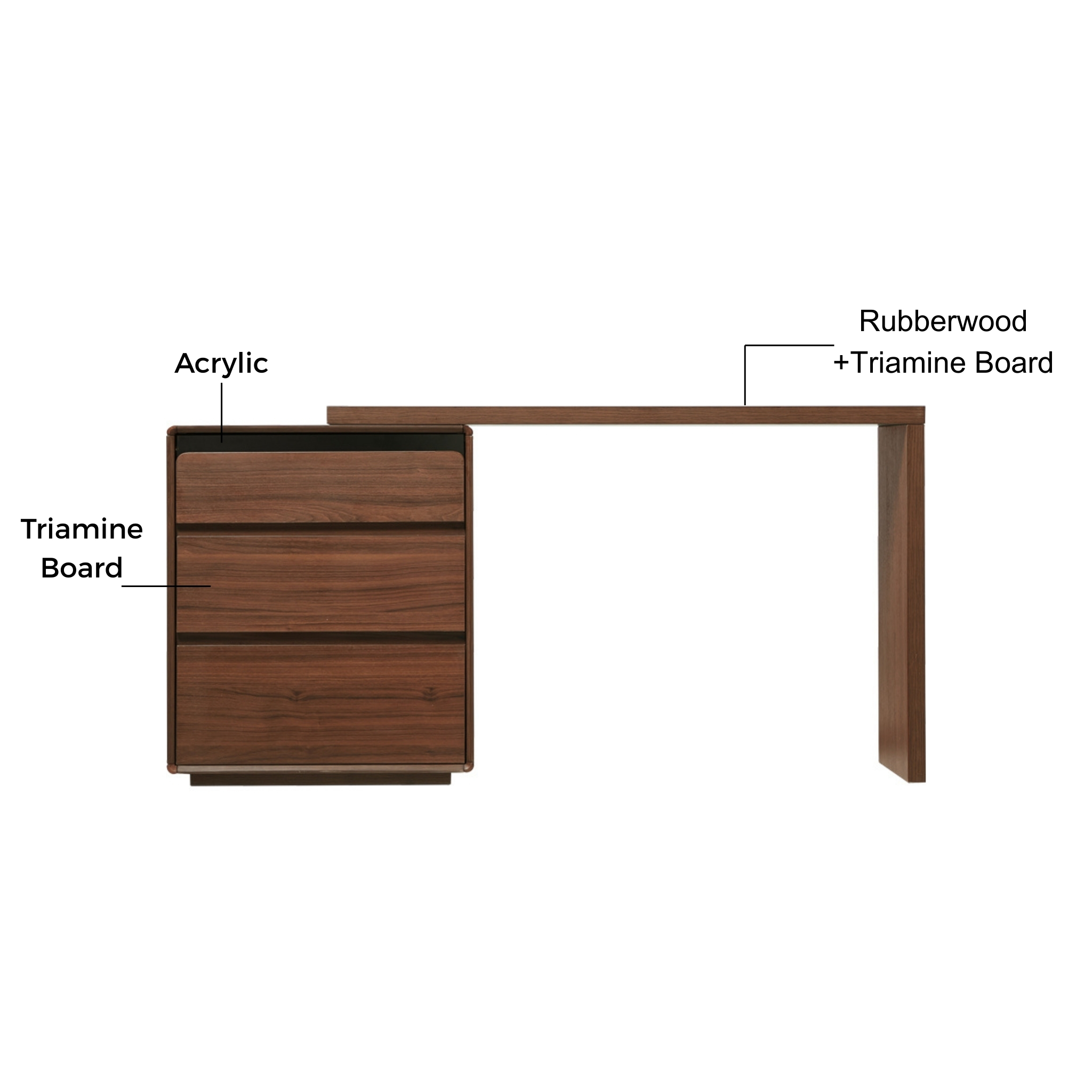 Linspire Ursula Dressing Table with 3 Drawers
