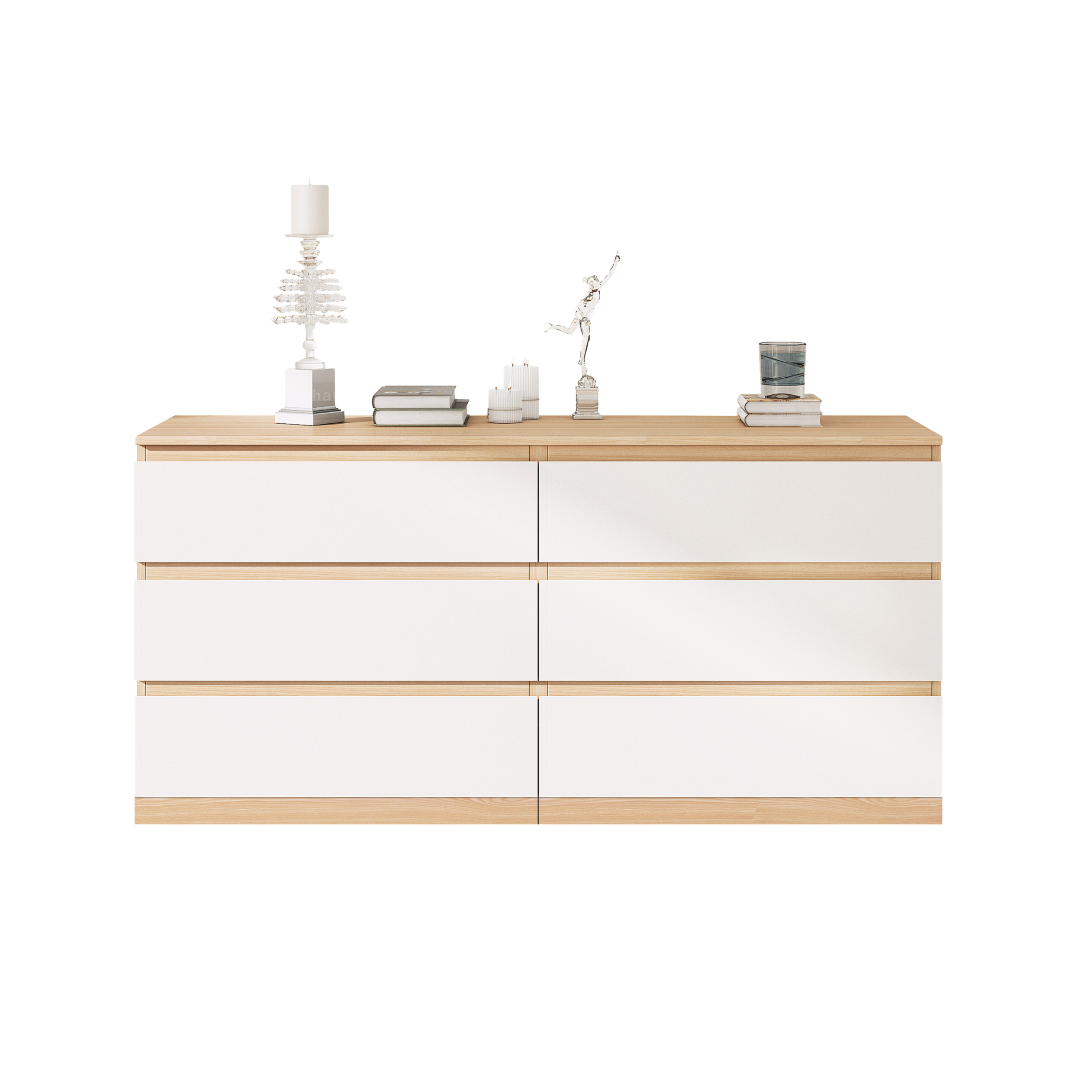 White, Natural Wood