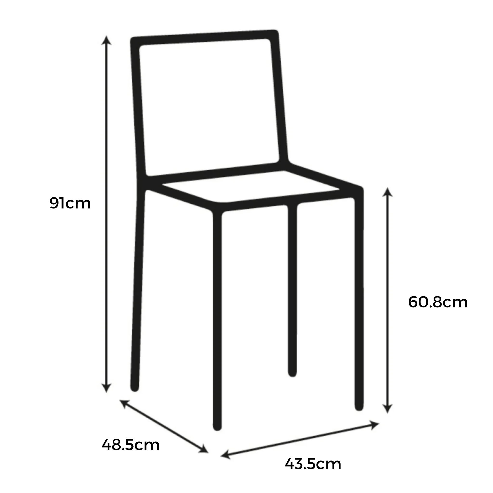 Hjem Design Vernel Counter Stool, Light Grey, Set of 2