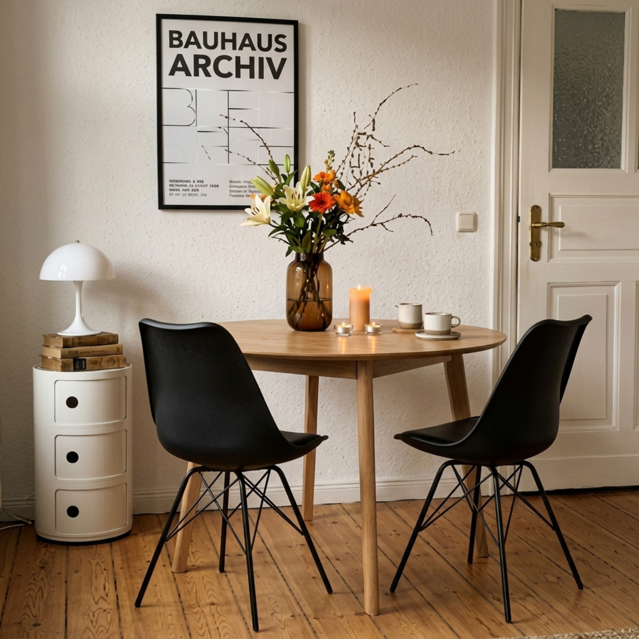 Hjem Design Nyra Dining Chair, Black, Set of 2
