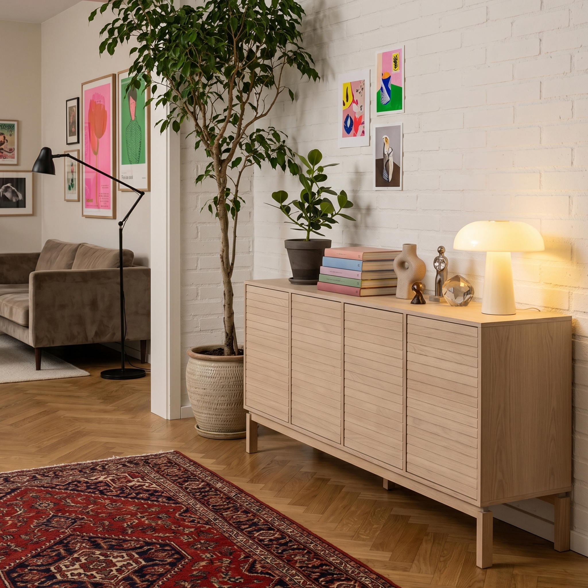 Hjem Design Linar Sideboard, W180cm
