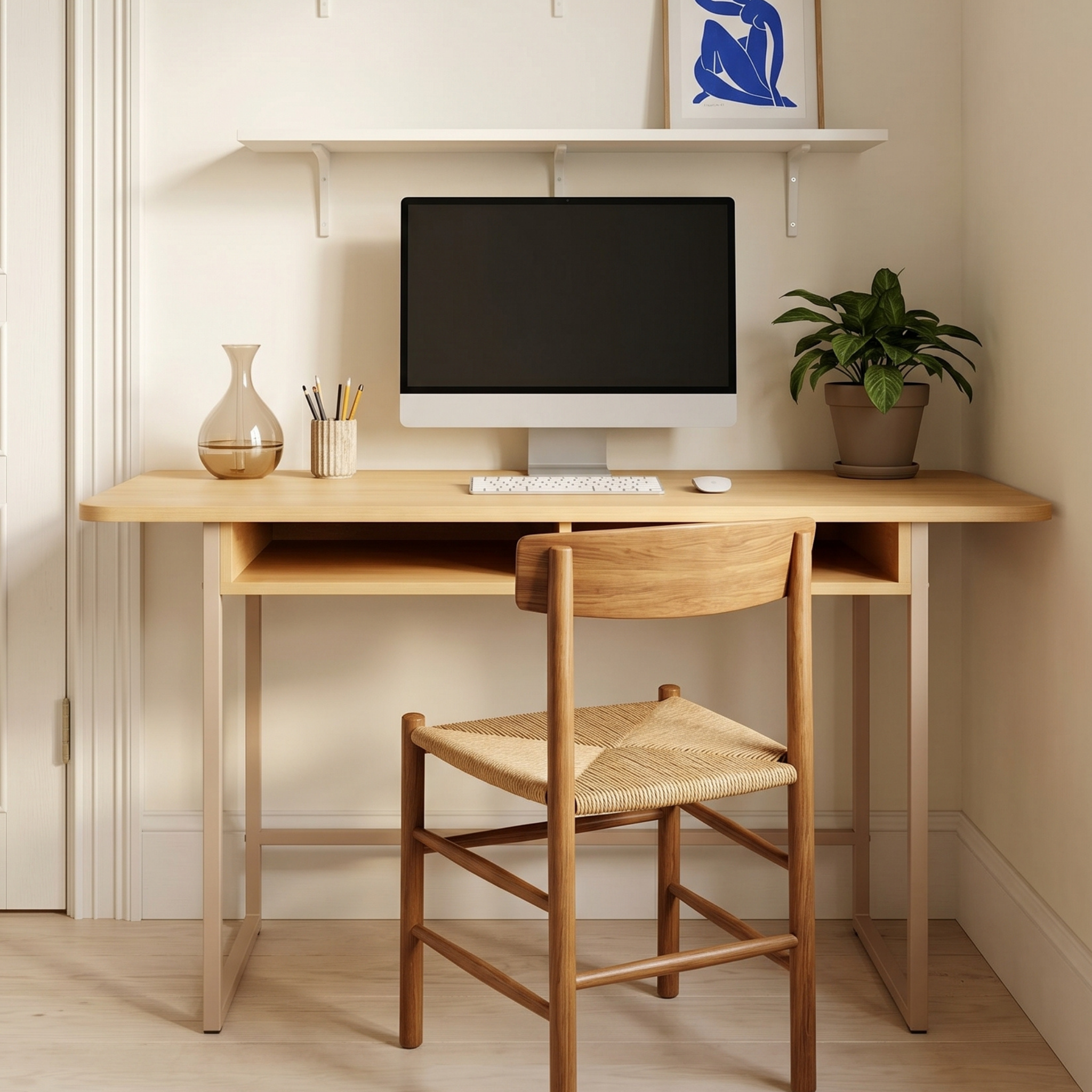 Hjem Design Darwen Console Table, Natural Wood
