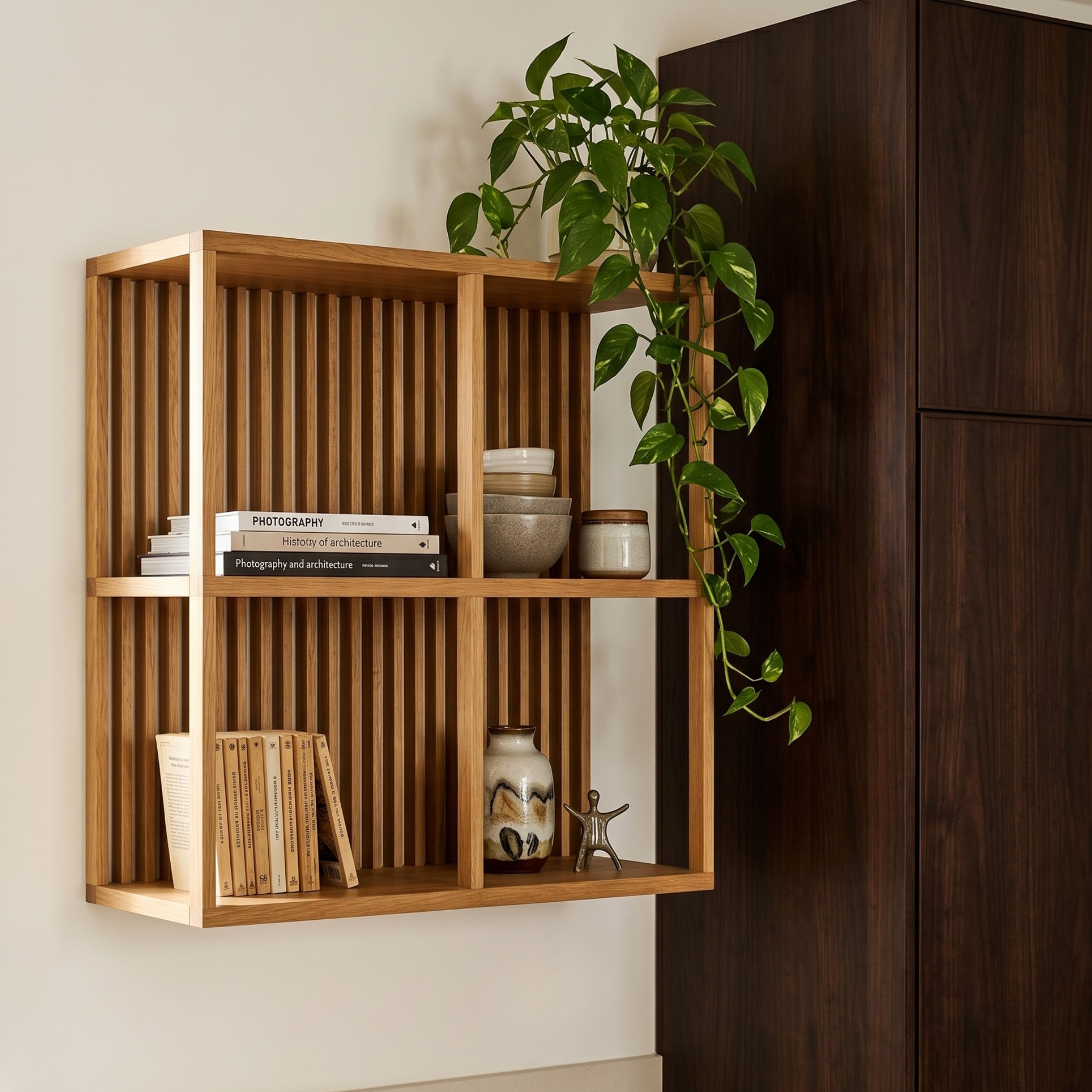 Hjem Design Weldon Wall-mounted Shelving Unit, 67x31x69cm