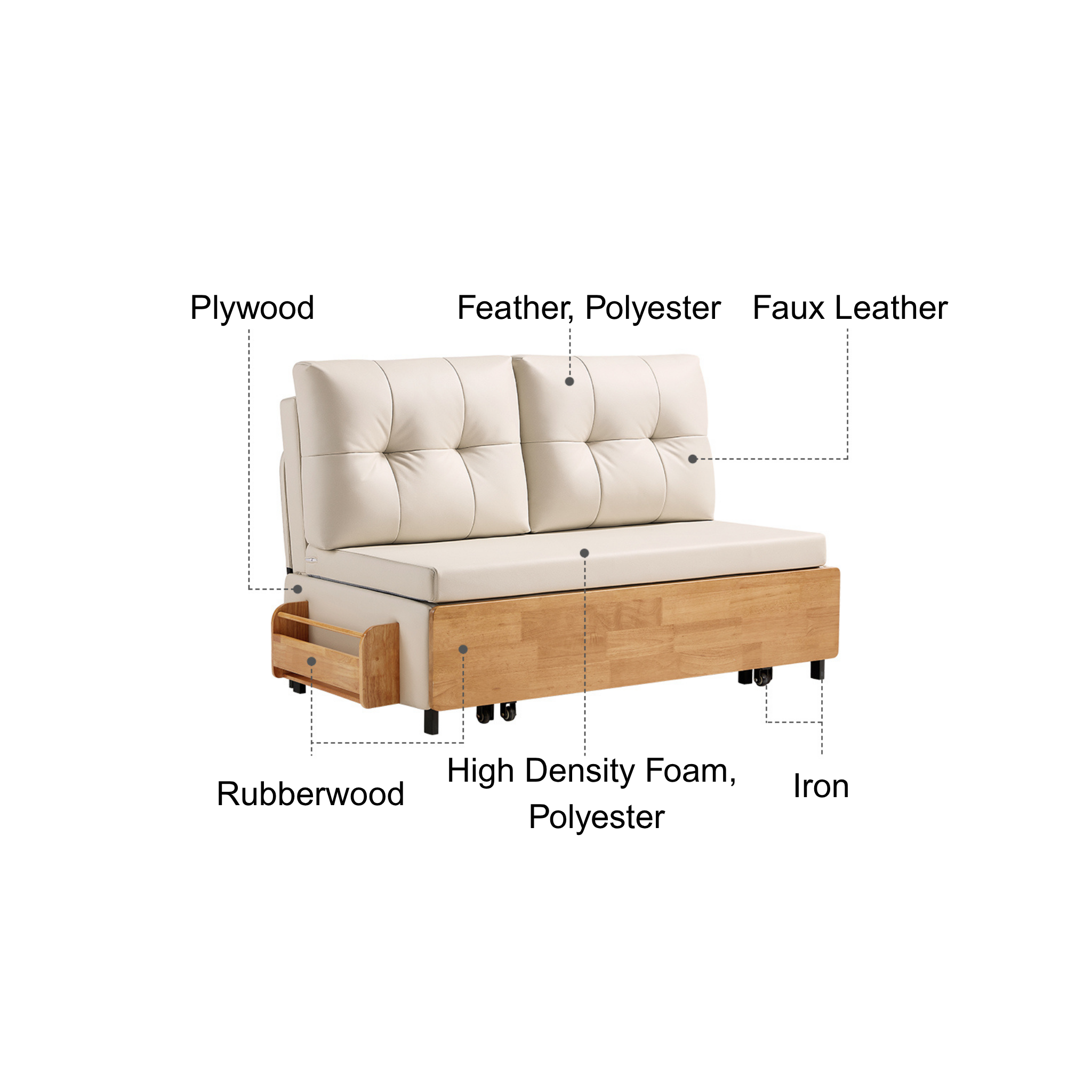 Linspire Don 2-Seater Sofa Bed, Pet-Friendly